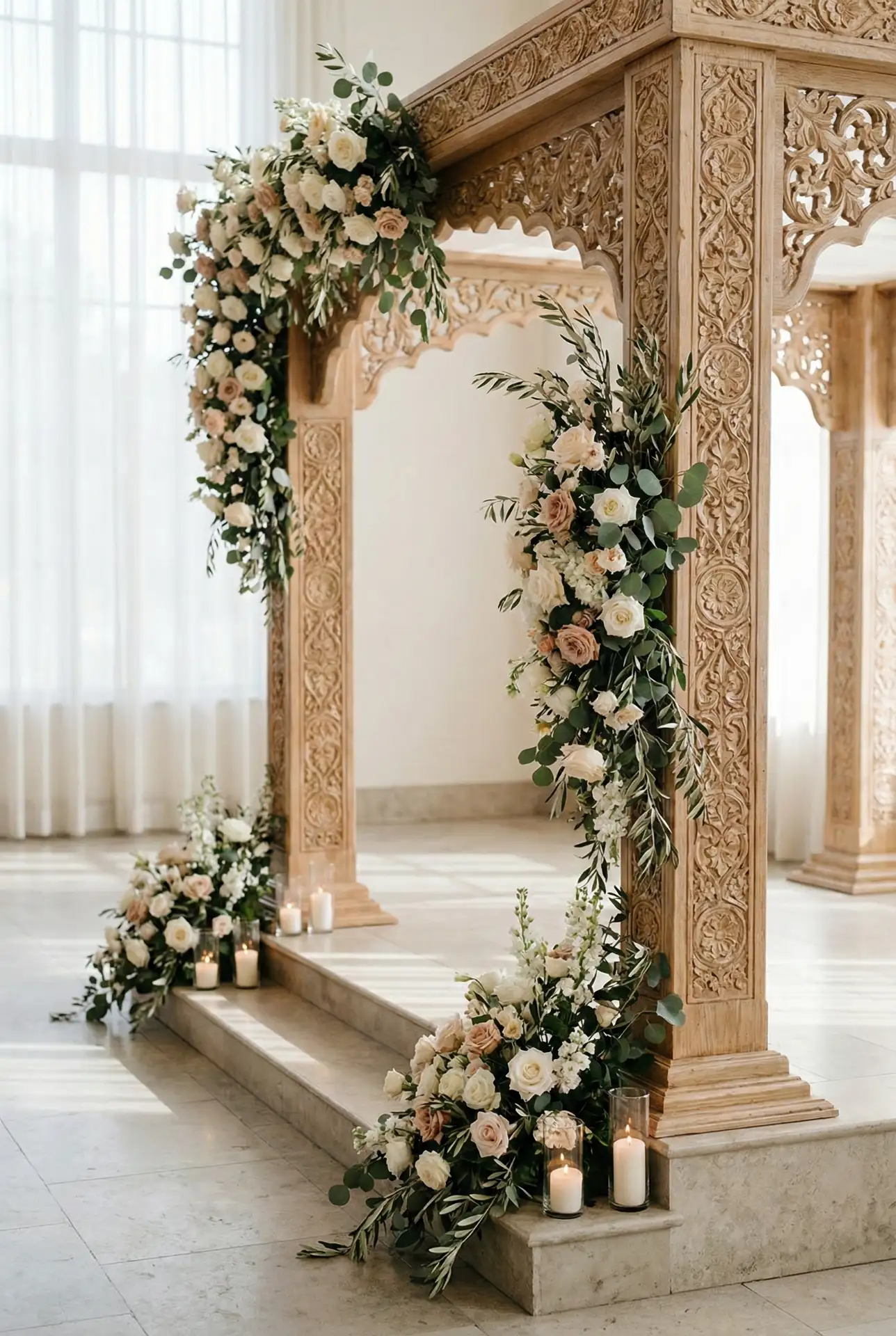 Indian Traditional Stage With Modern Elegant Details 2