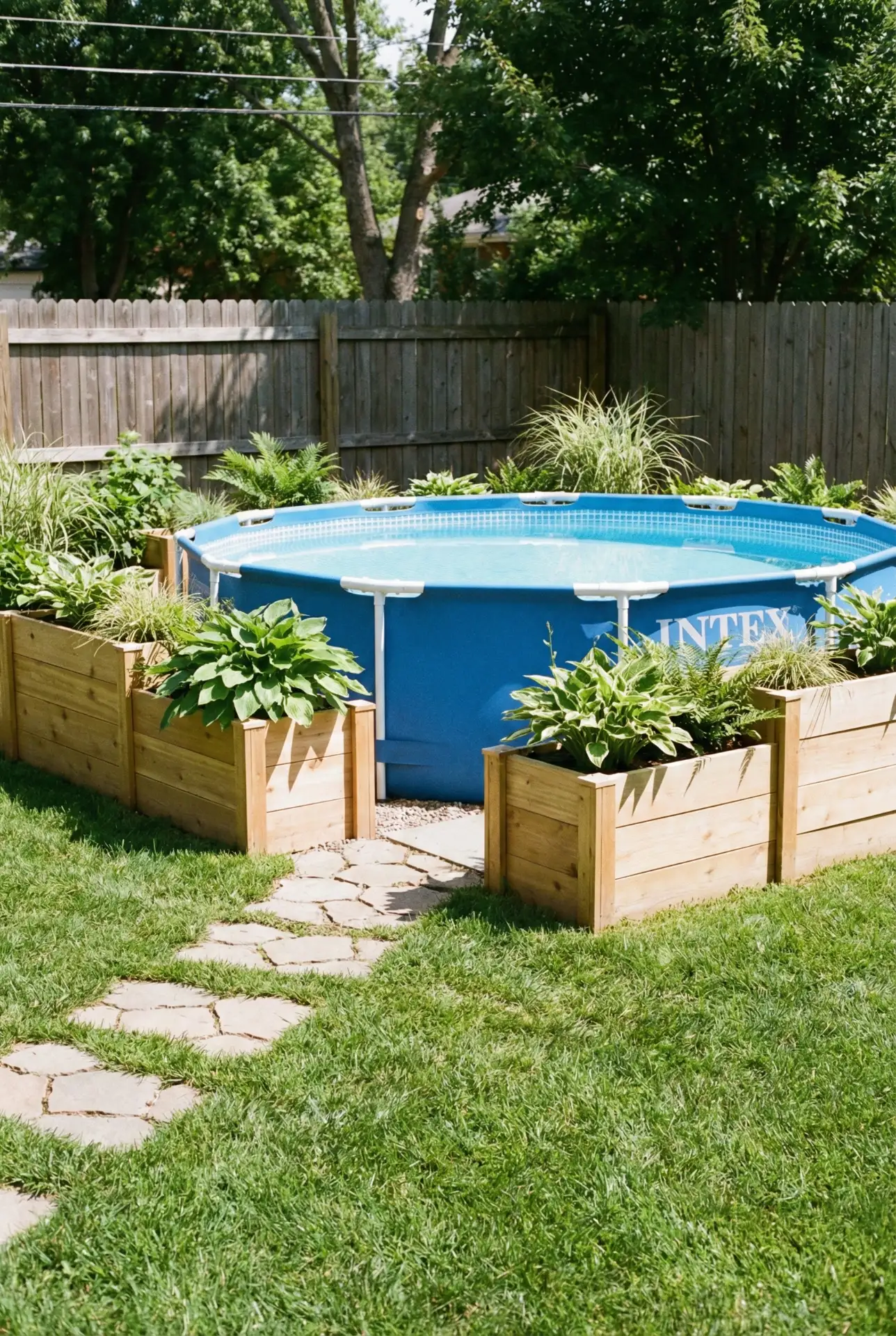 Intex Pool Garden Frame With Modular Planter Boxes 1