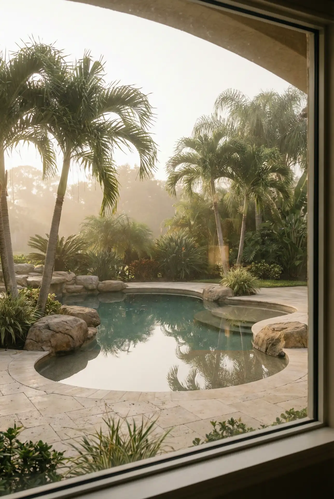 Lagoon-Style-Pool-Edge-With-Tropical-Planting 2