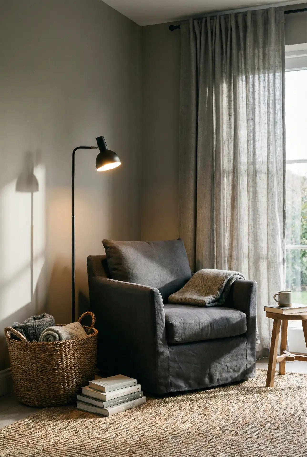 Light Gray With A Cozy Grey Couch Layer 1