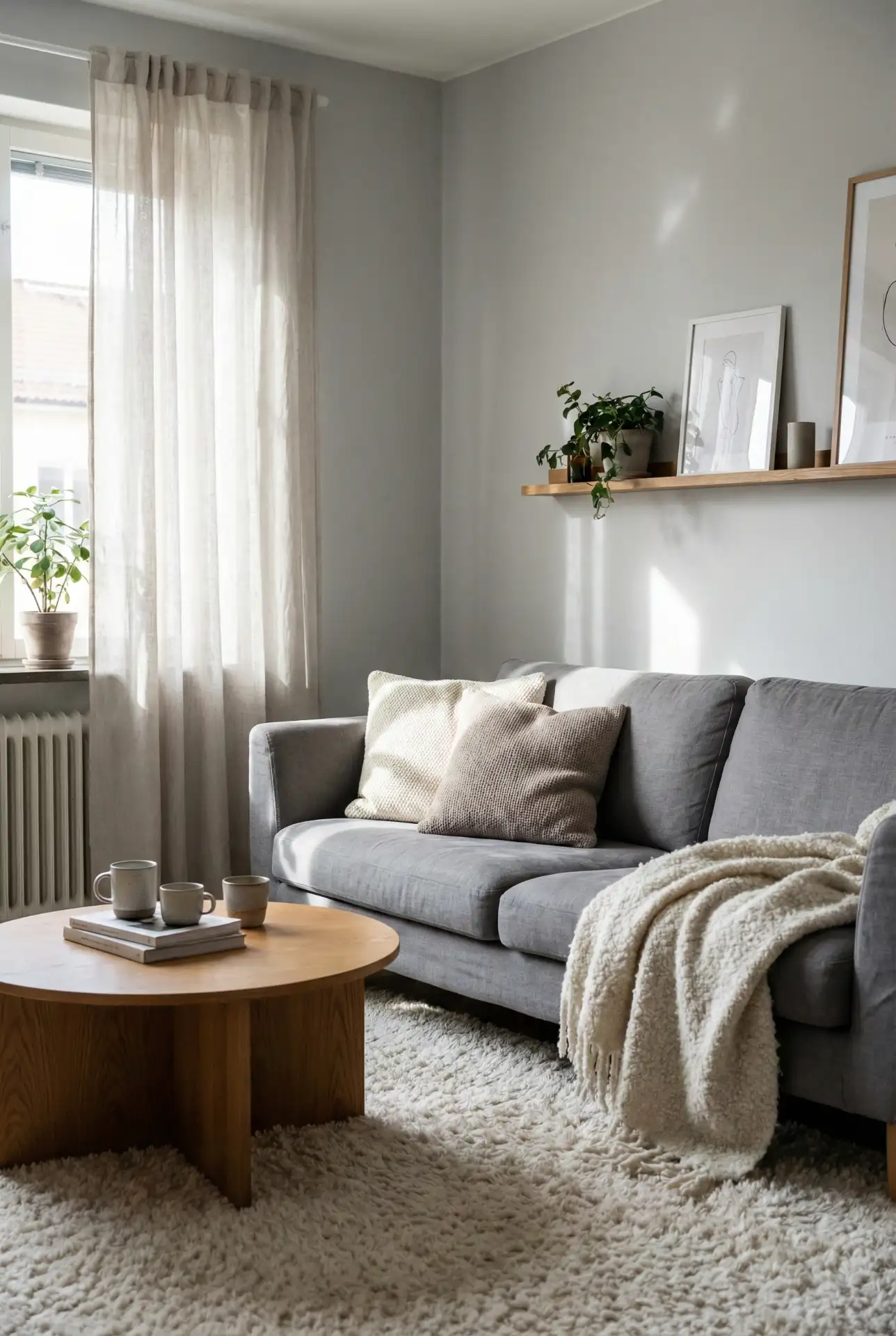 Light Gray With A Cozy Grey Couch Layer 2