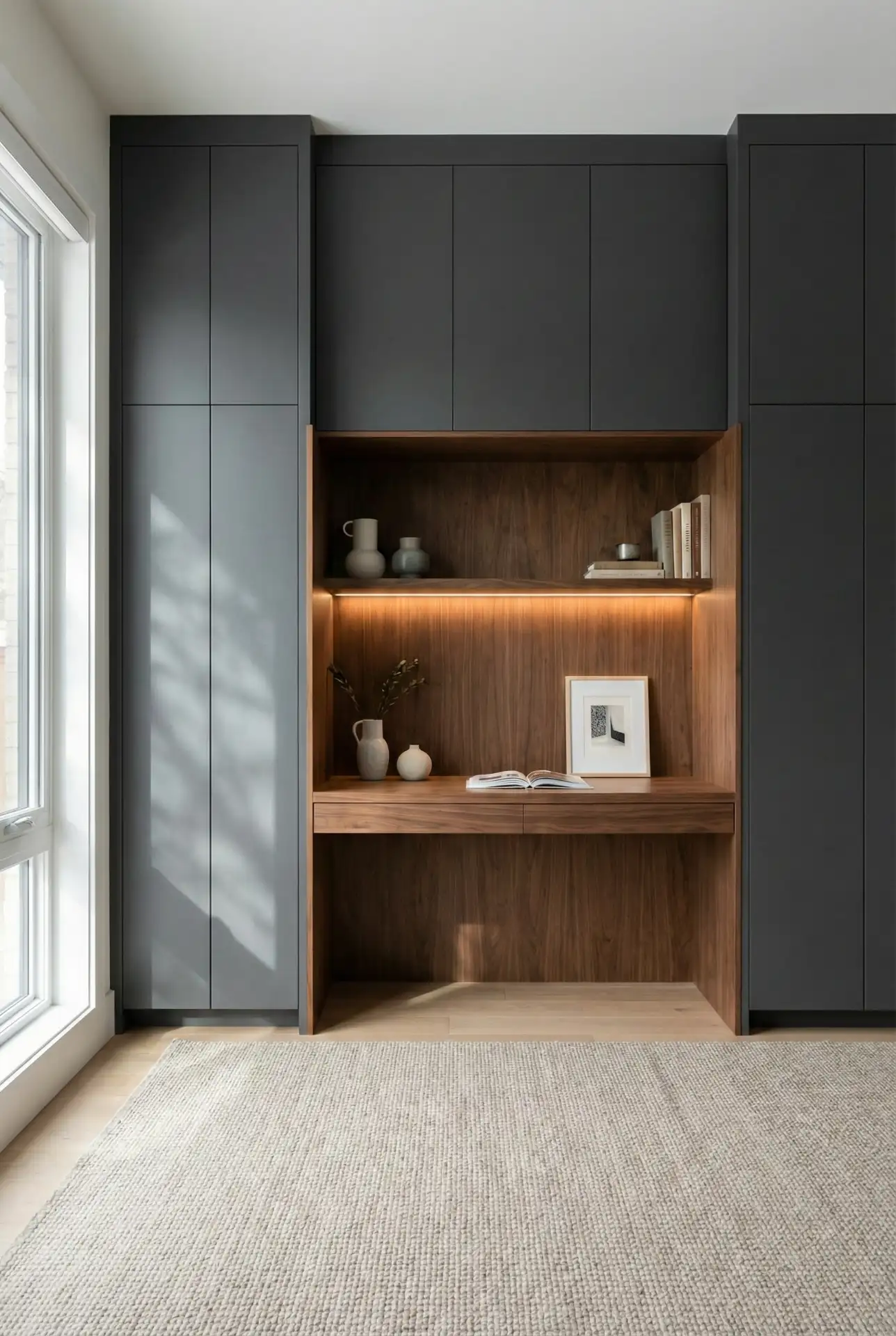 Luxury Built-In Wall Unit With Concealed Storage 1