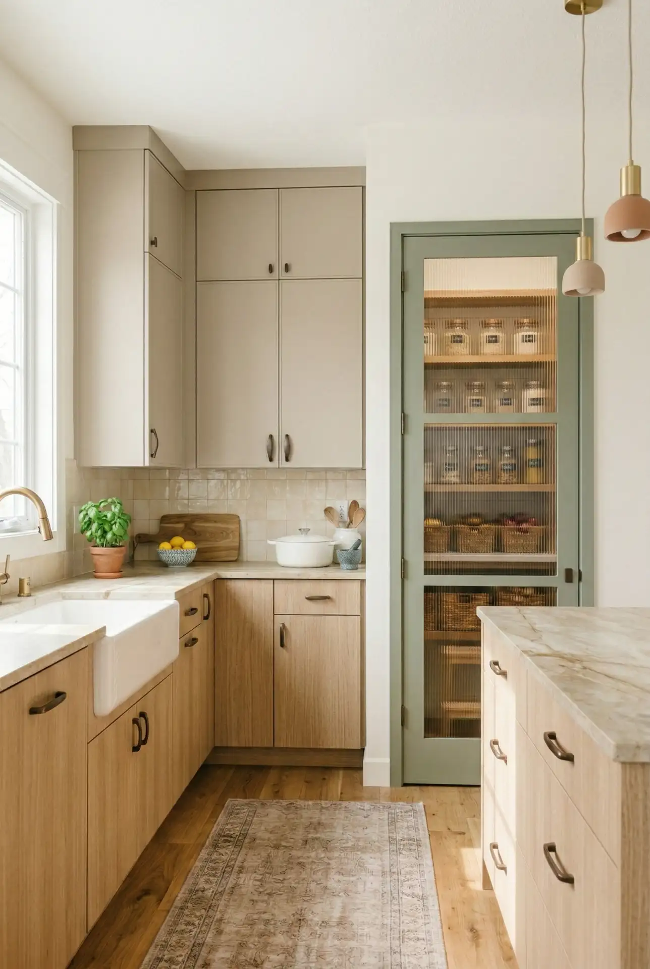 Makeover with Bold Painted Pantry Door 2