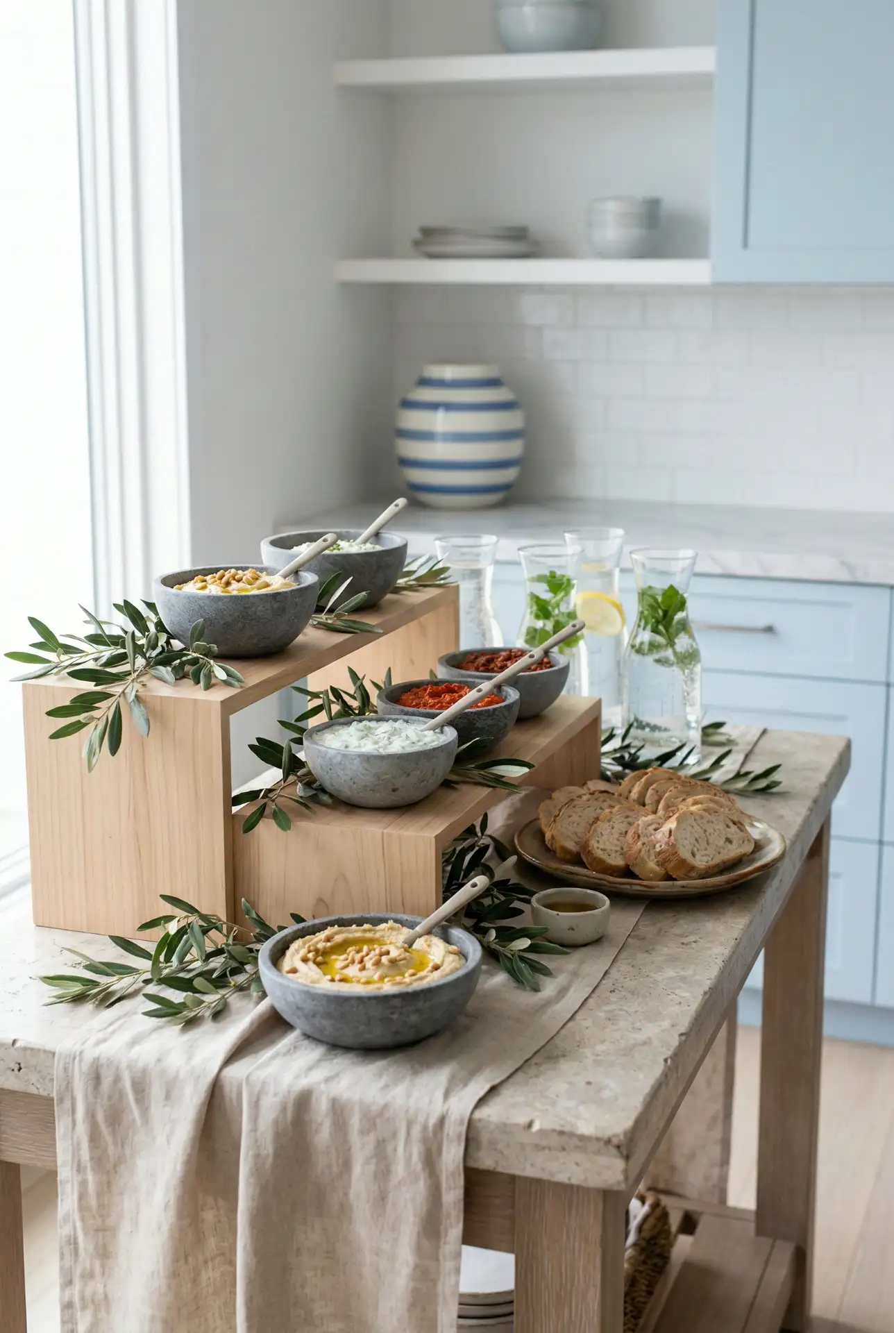 Mediterranean Mezze Spread With Elevated Risers 2