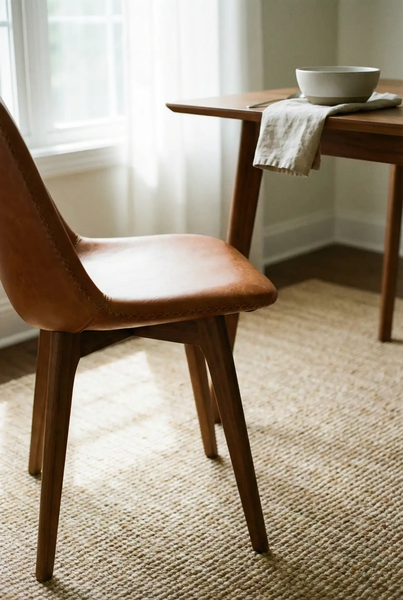 Mid-Century Modern Mix With A Leather and Wood Contrast 2