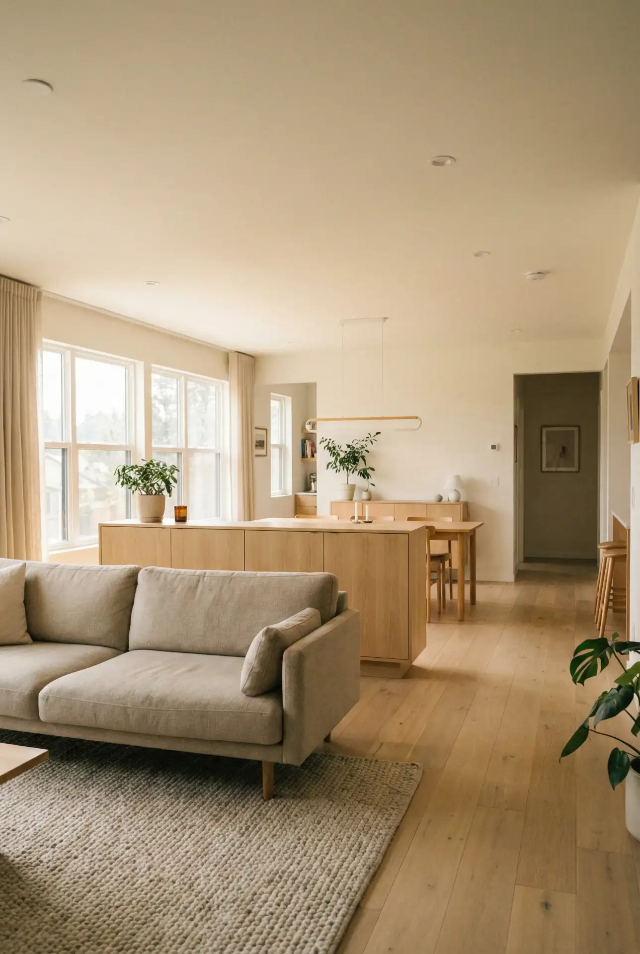 Minimalist Living Room with Dining Area Divider 2