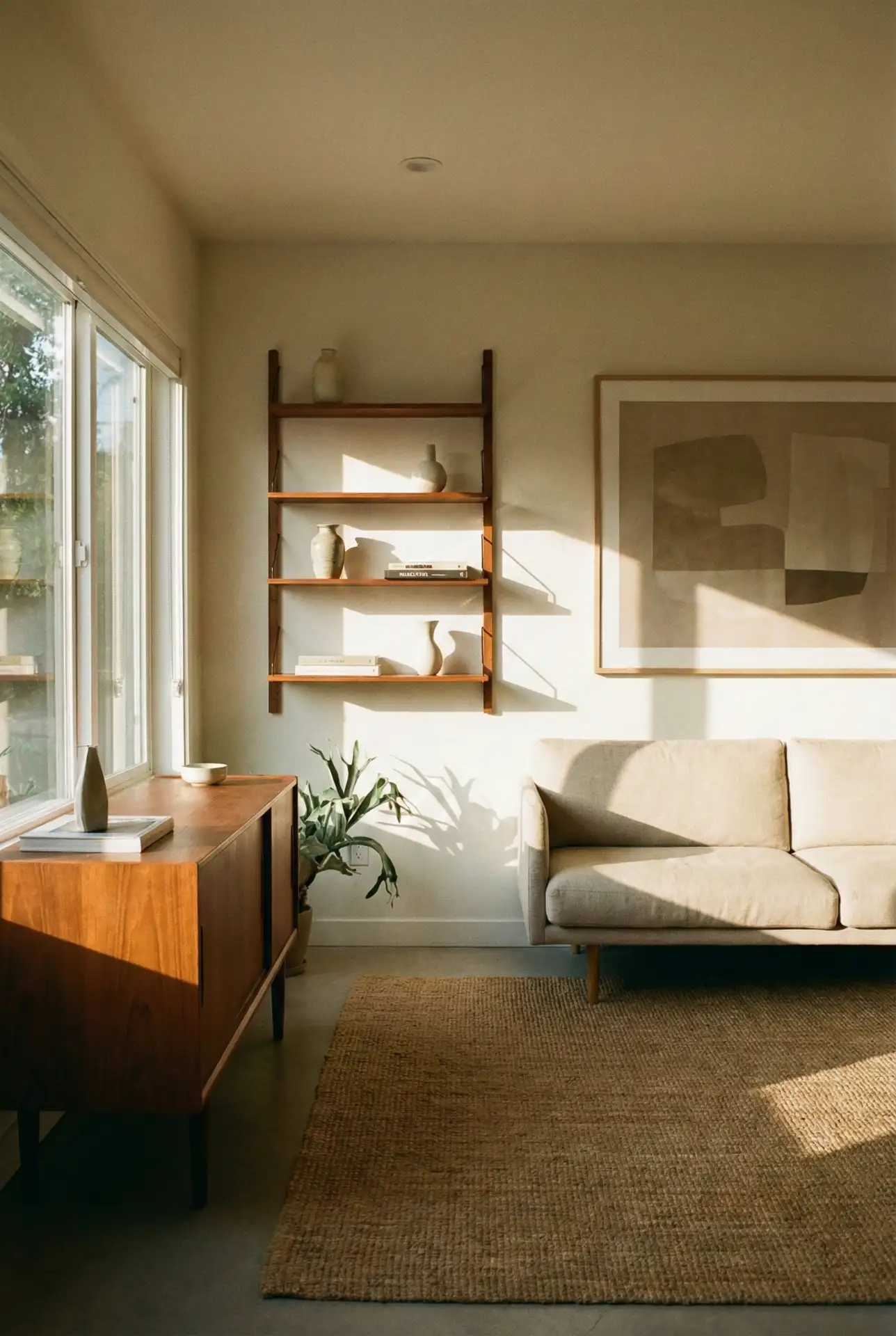 Minimalist Living Room with Mid Century Lines 2