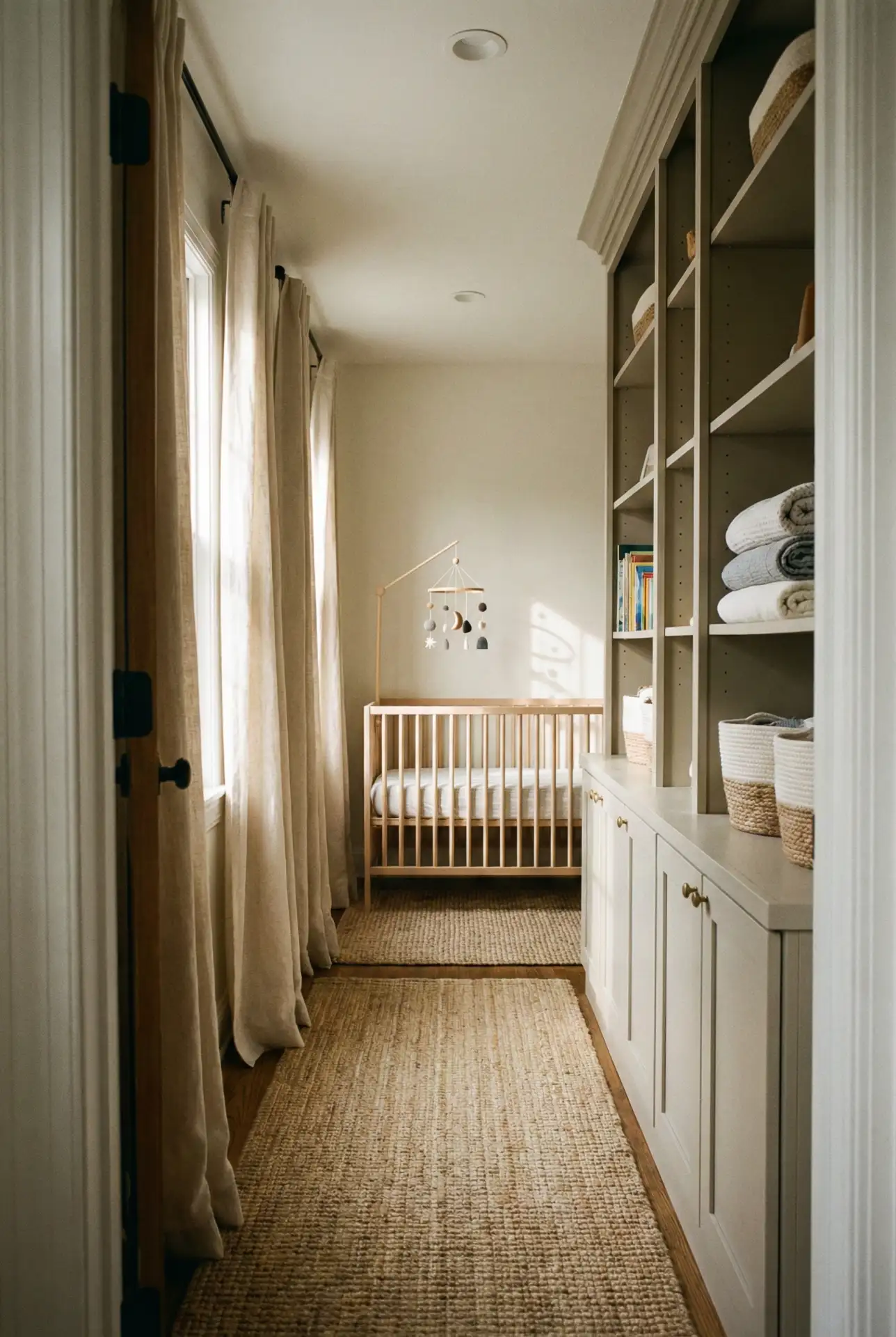 Minimalist Neutral Small Room Nursery 1