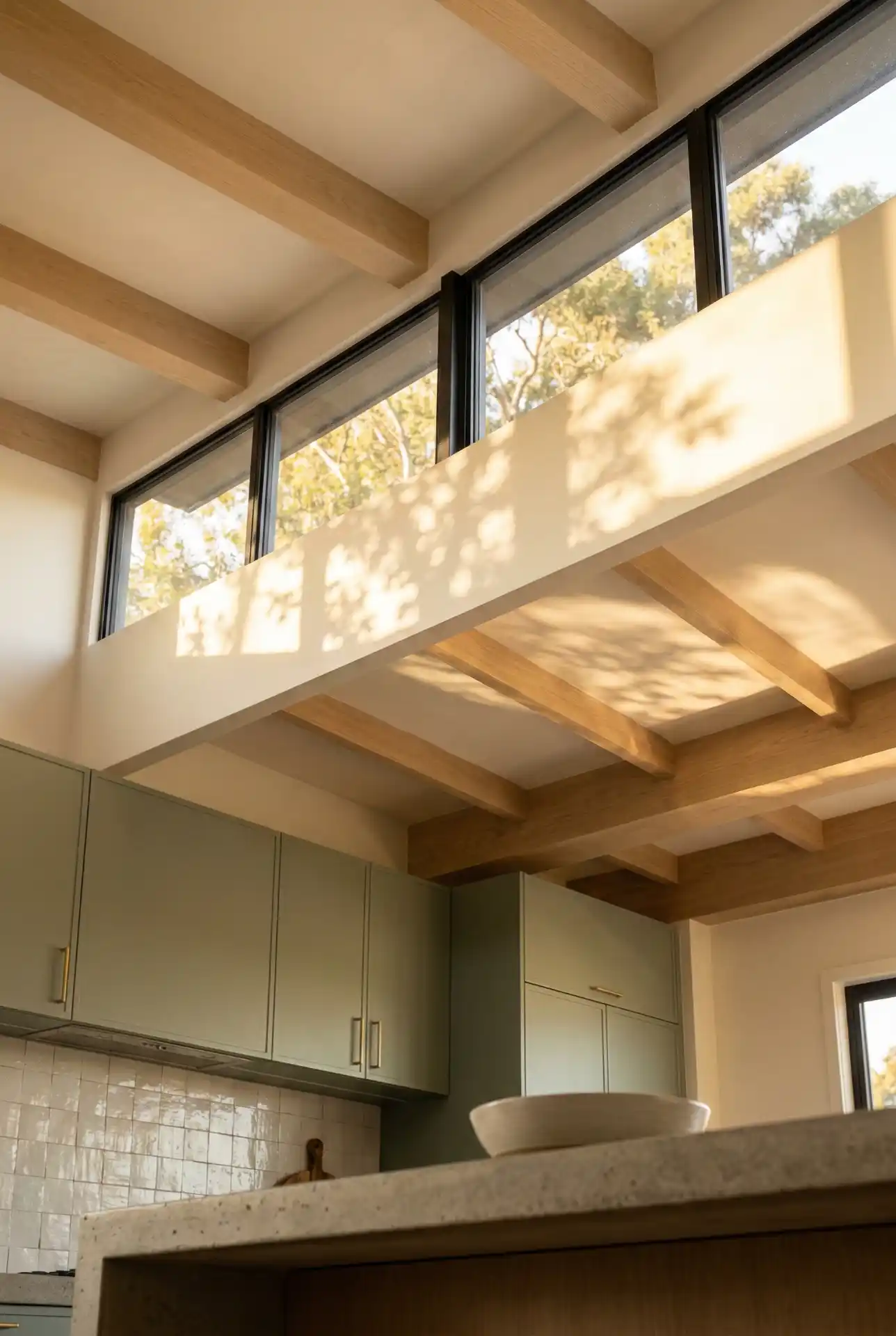 Modern Above-Sink Clerestory Window With Clean Lines 1