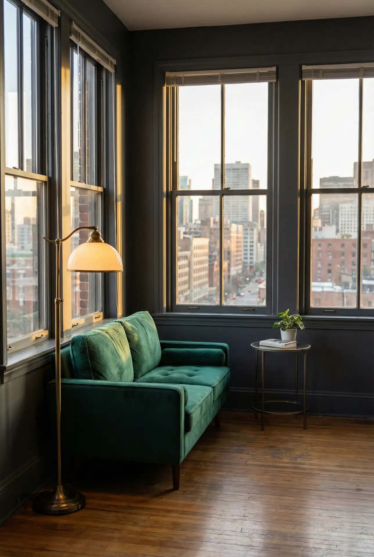 Moody Apartment Sunroom With Dark Accents 2
