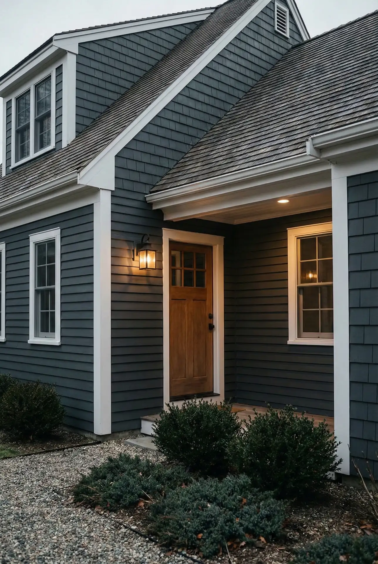 Moody Dark Exterior With Clean Classic Lines 2