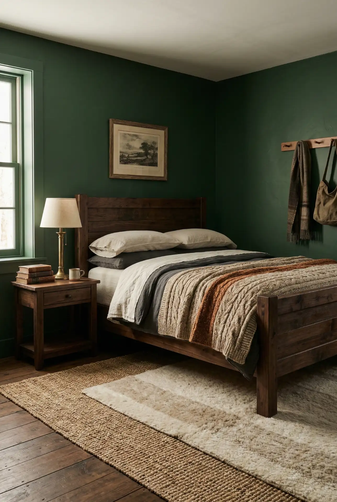 Moody Green Rustic Depth 1