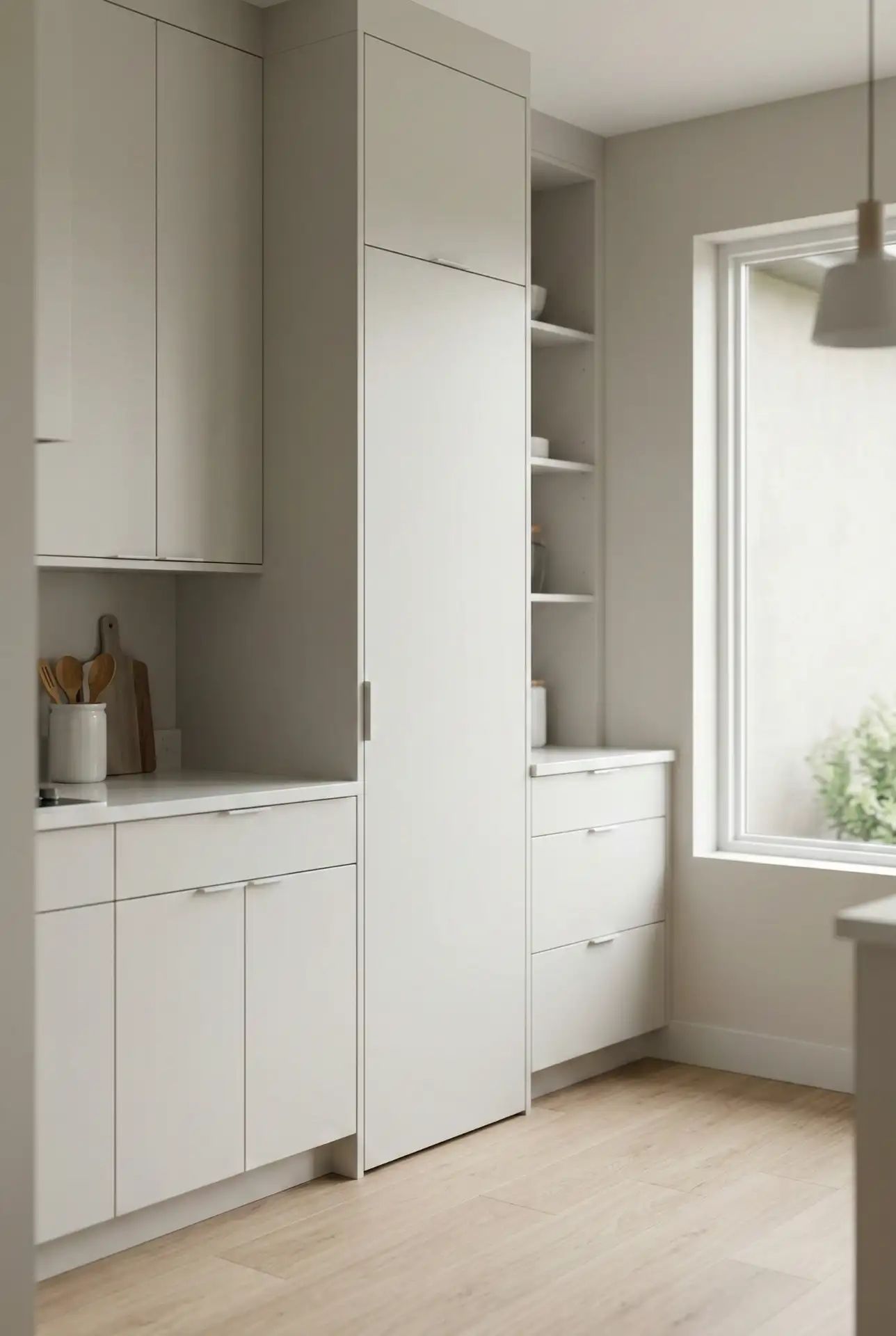 Narrow Pantry Cabinet Between Appliances 1