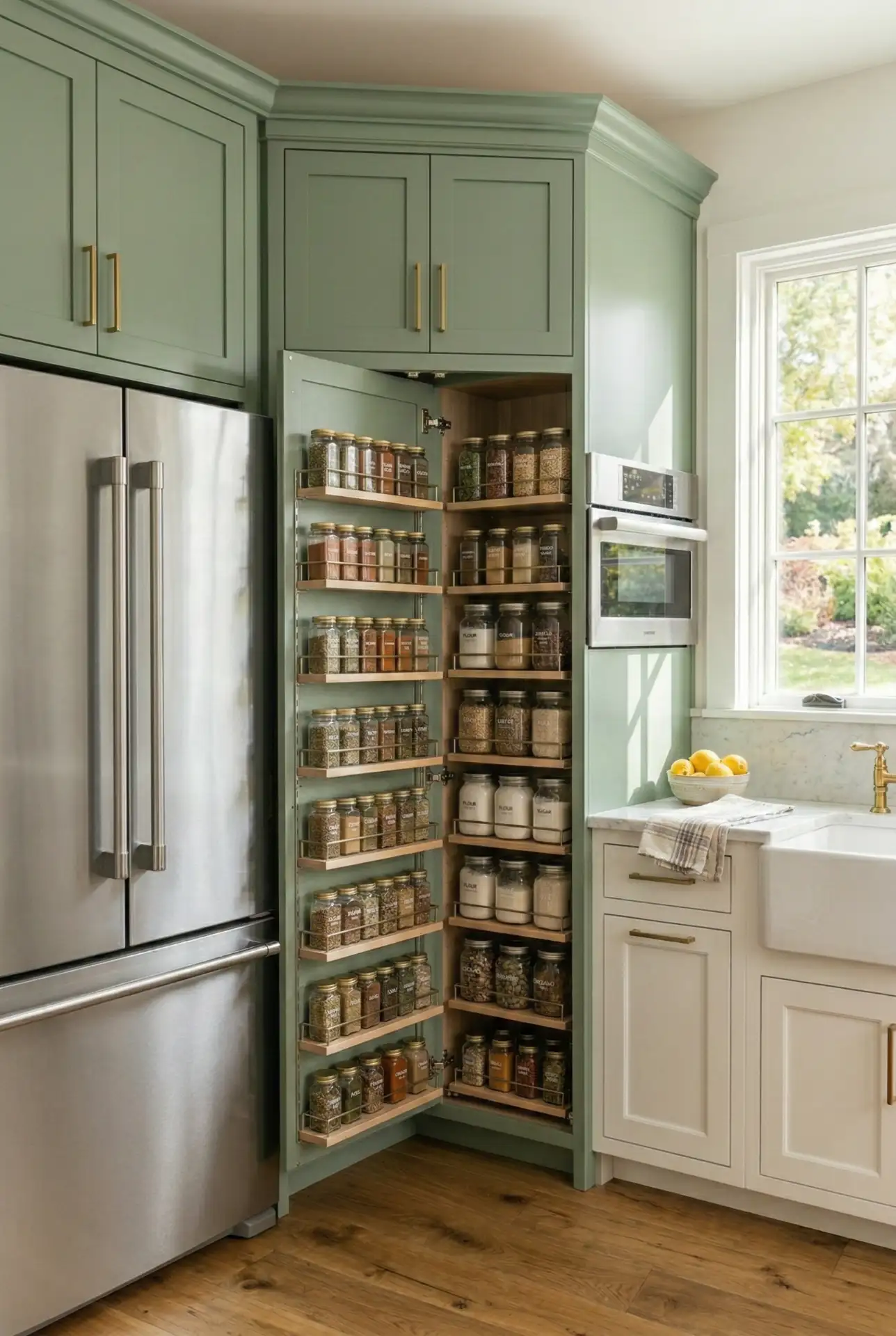 Narrow Pantry Cabinet Between Appliances 2