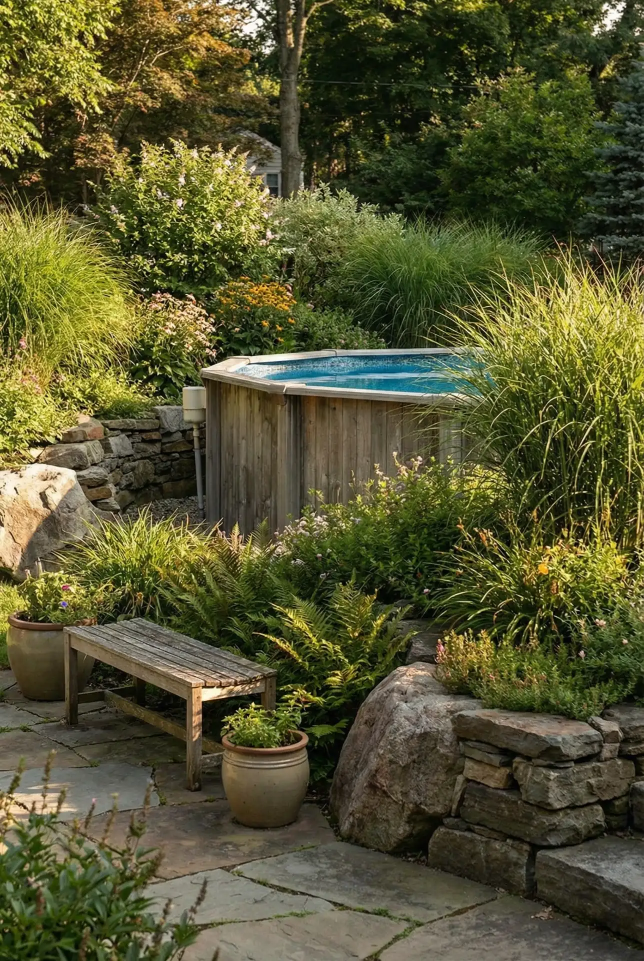 Natural Garden-Framed Pool Blend 1