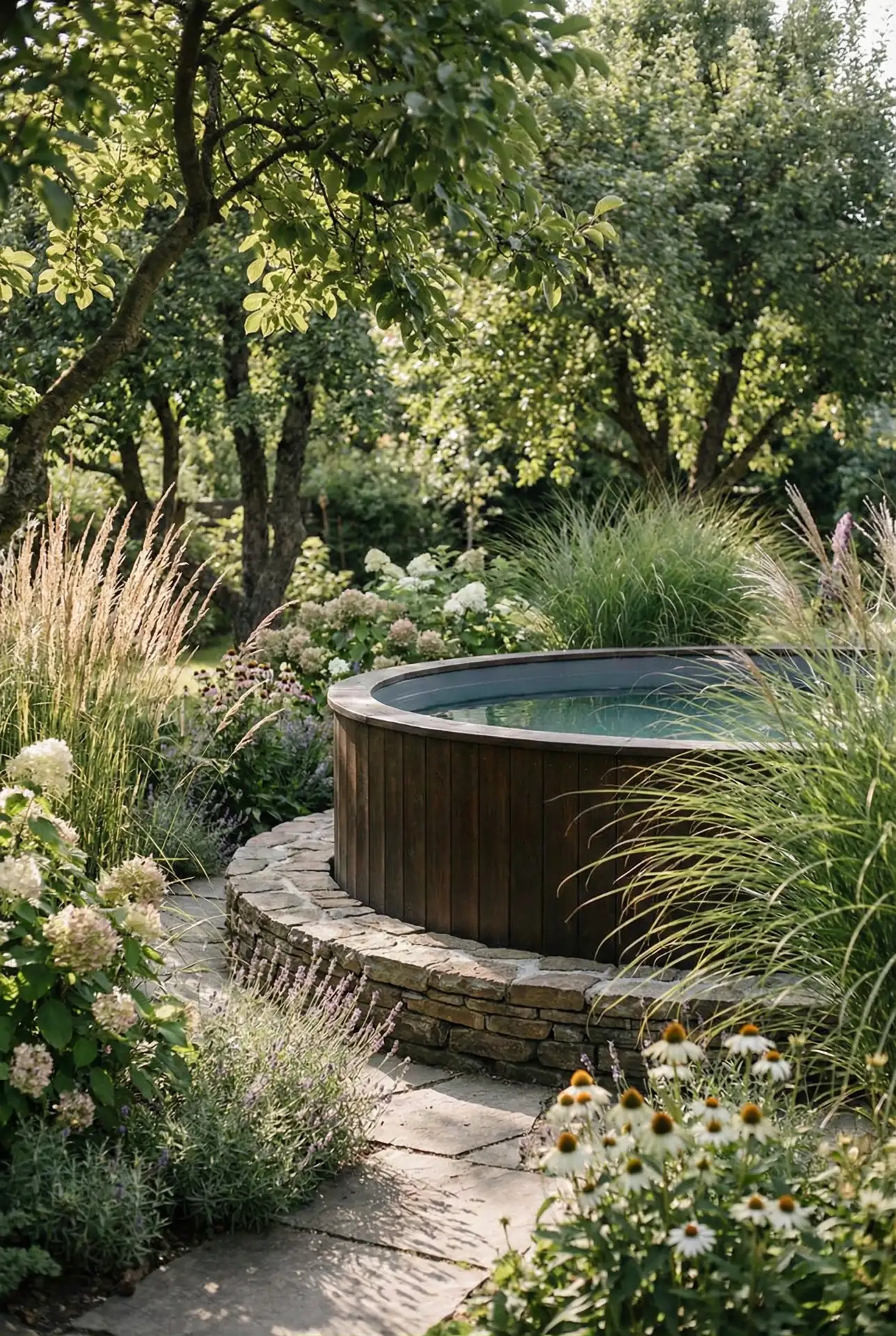 Natural Garden-Framed Pool Blend 2