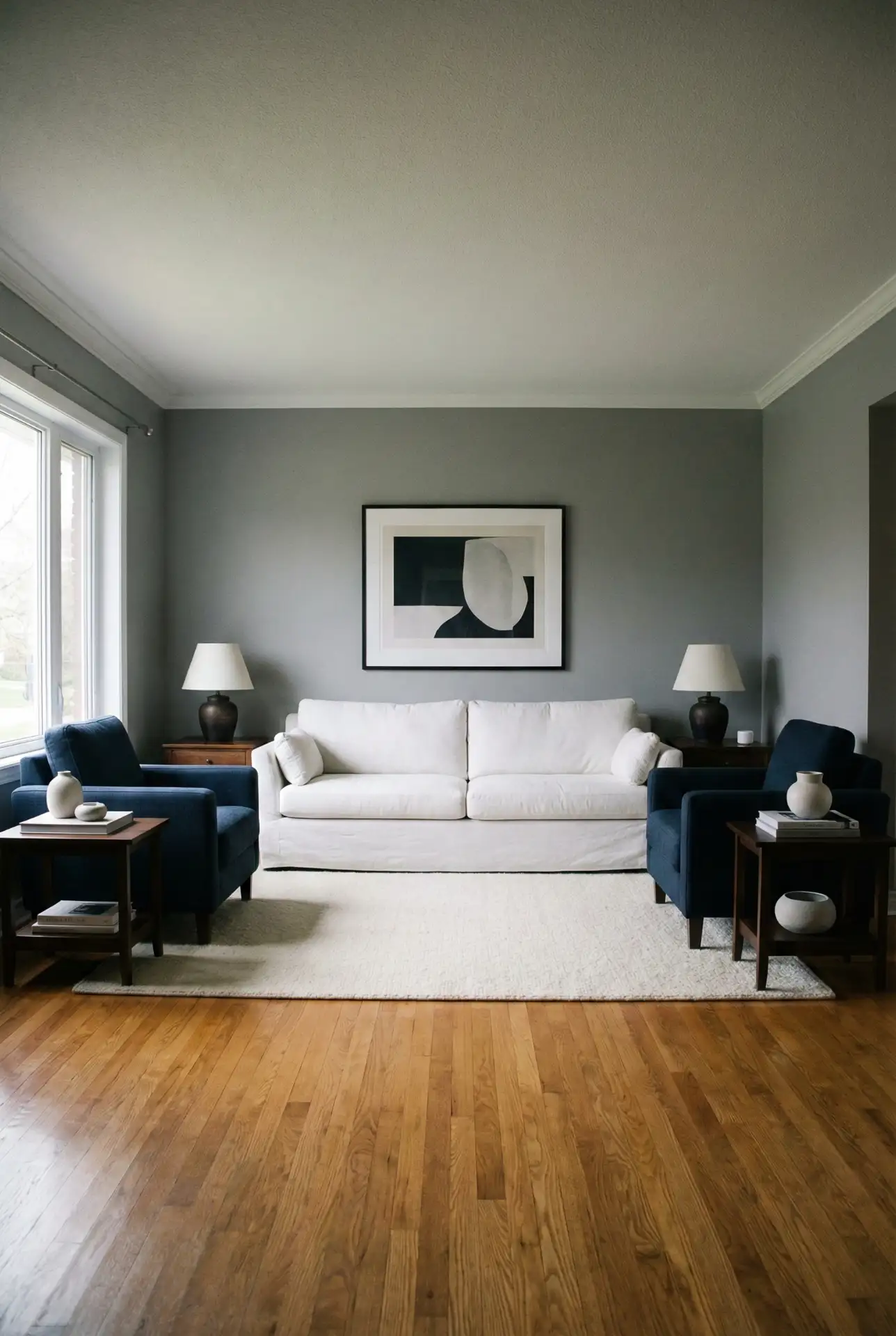 Navy Blue And Grey With Structured Symmetry 1