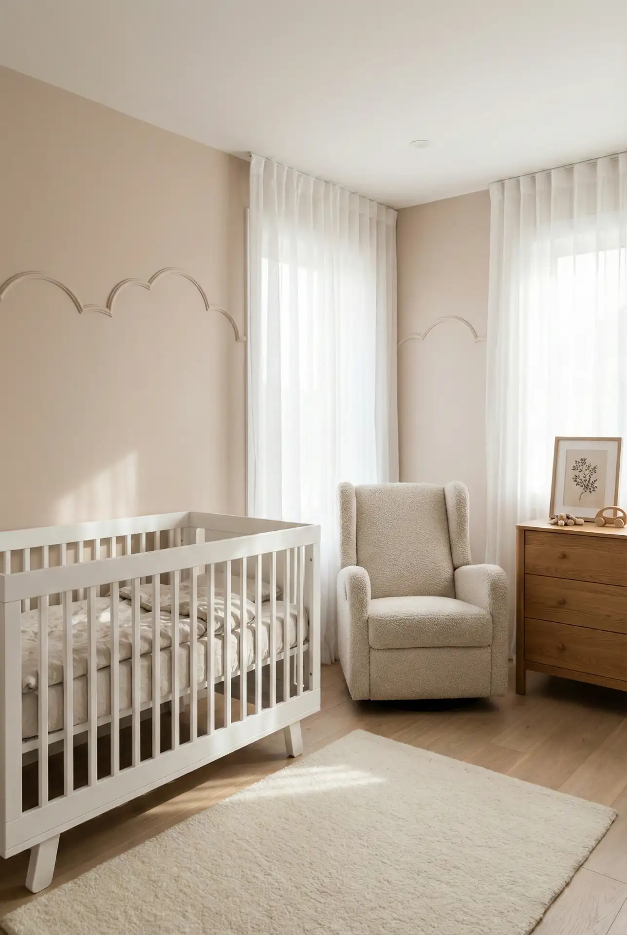 Neutral Pastel Cloud Nursery 1