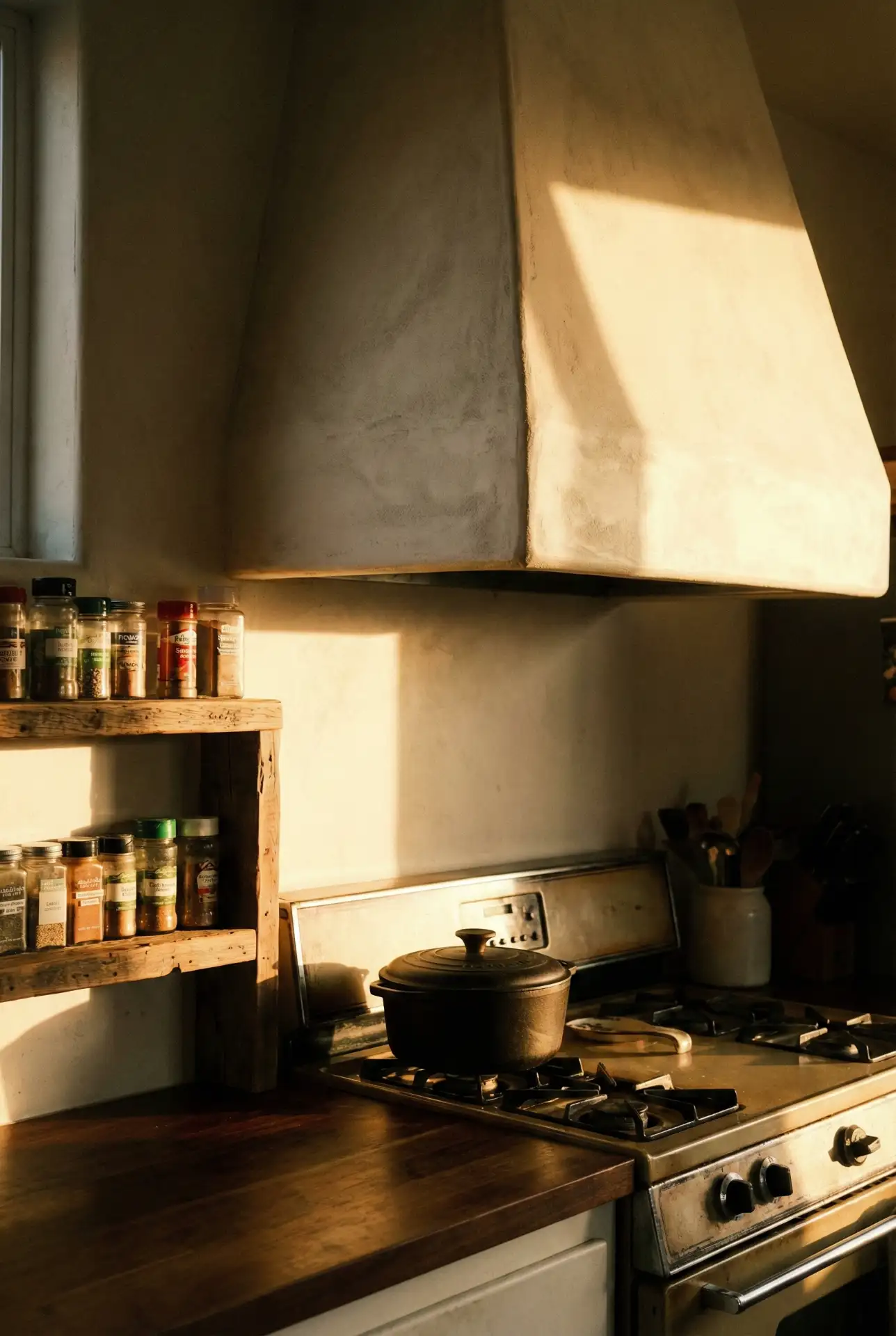 Olive and Black Range Nook With Statement Hood 2