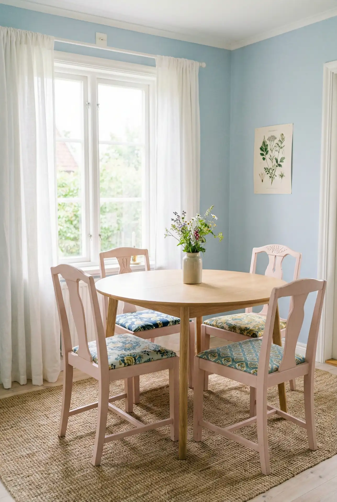Painted Chair Makeover In A Soft Playful Palette 2
