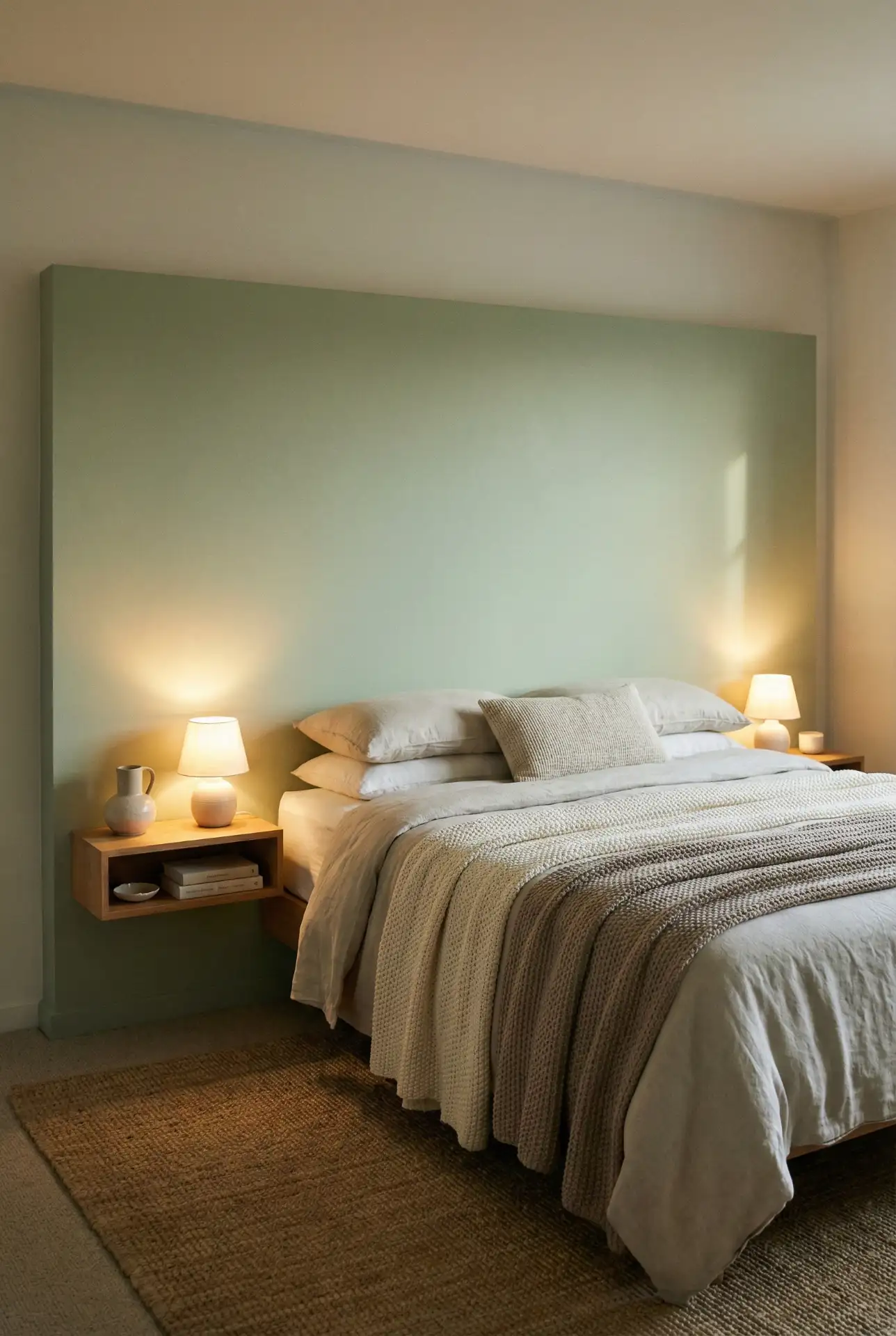 Painted Headboard Wall That Won’t Break Lease Rules 1