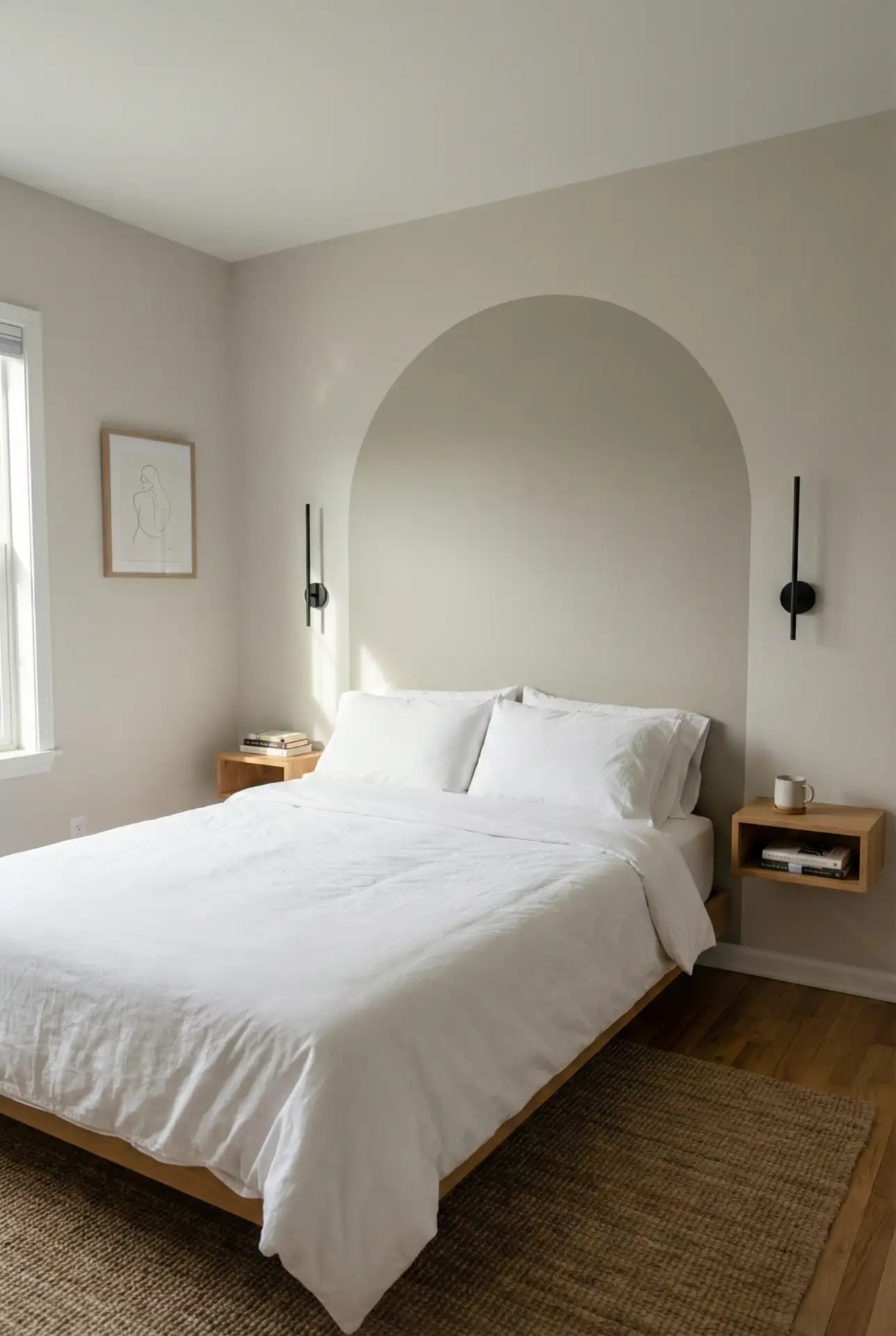 Painted Headboard Wall That Won’t Break Lease Rules 2