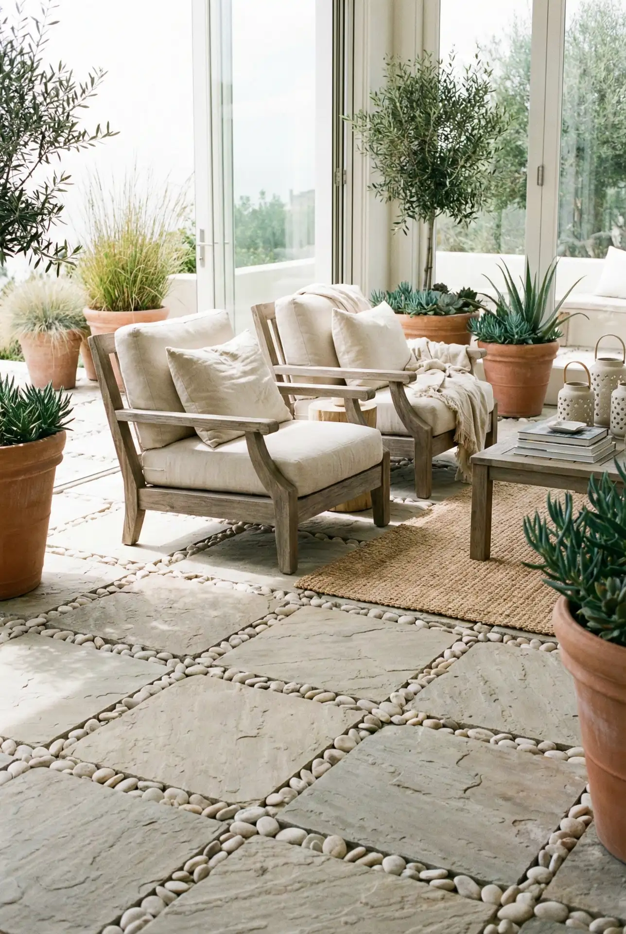 Pebble-Joint Pavers For A Soft Coastal Feel 1