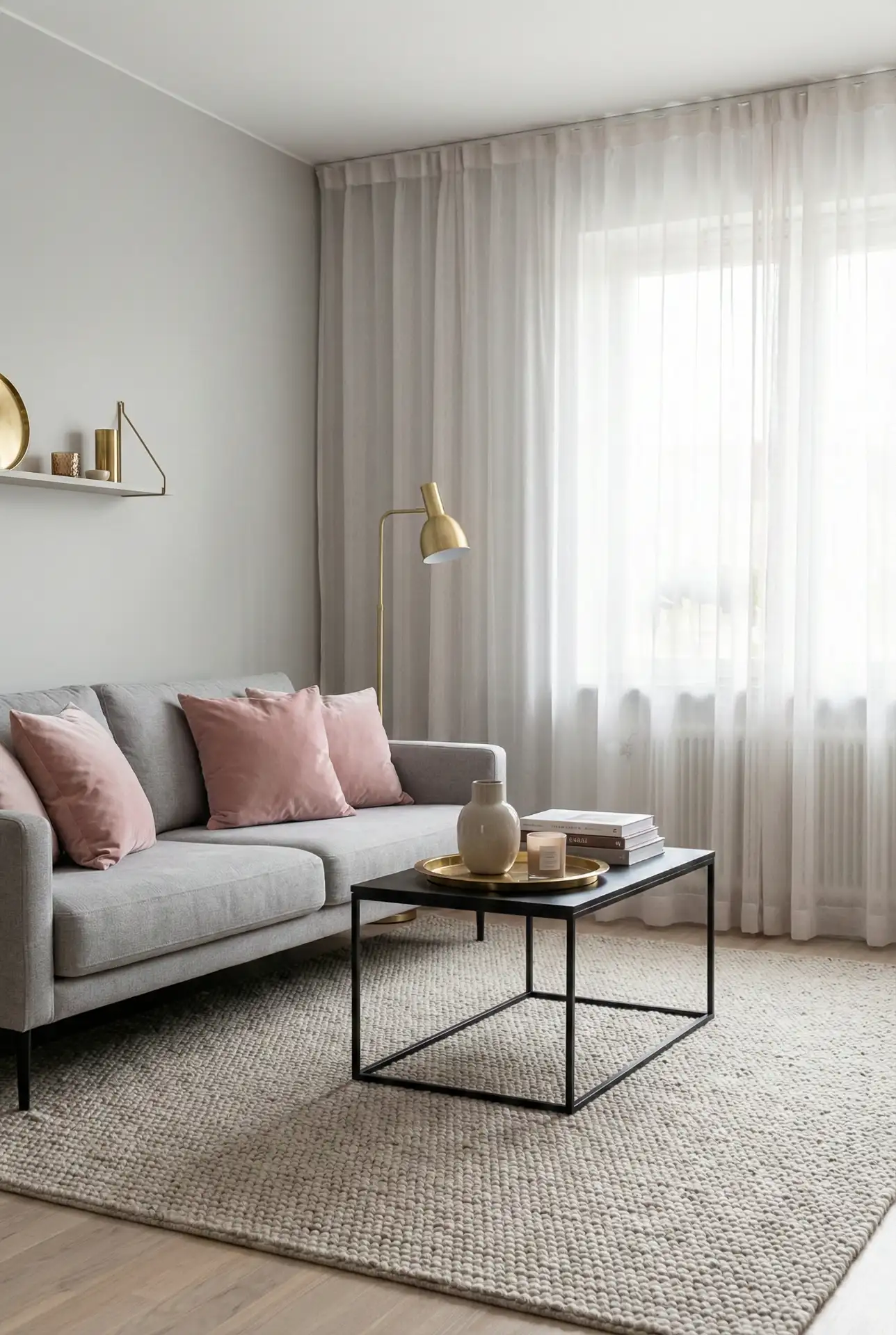 Pink And Grey With Soft Glam Details 2