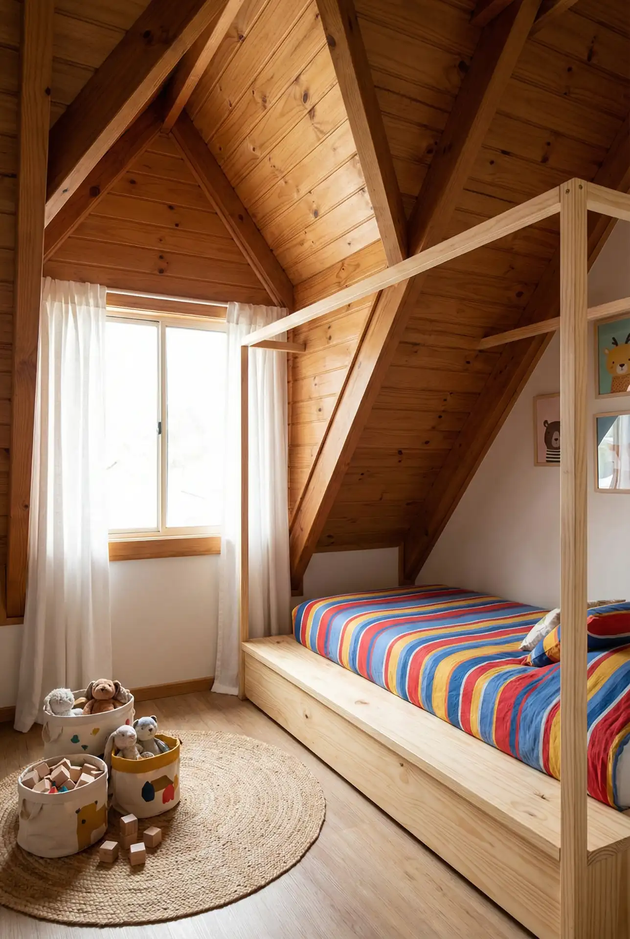 Playful Triangle Canopy Bedroom For Kids 1