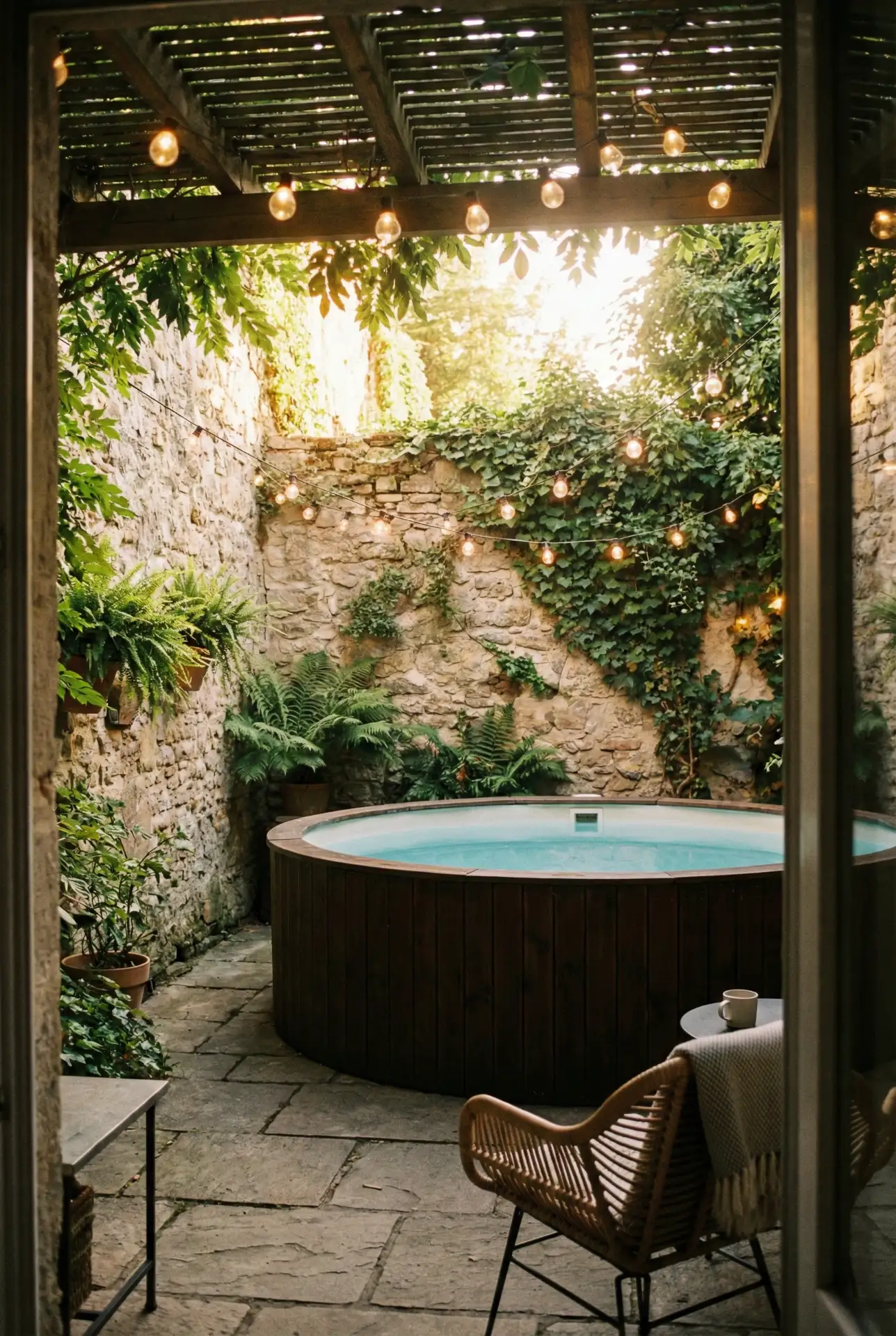 Pretty Courtyard-Style Pool Nook 1