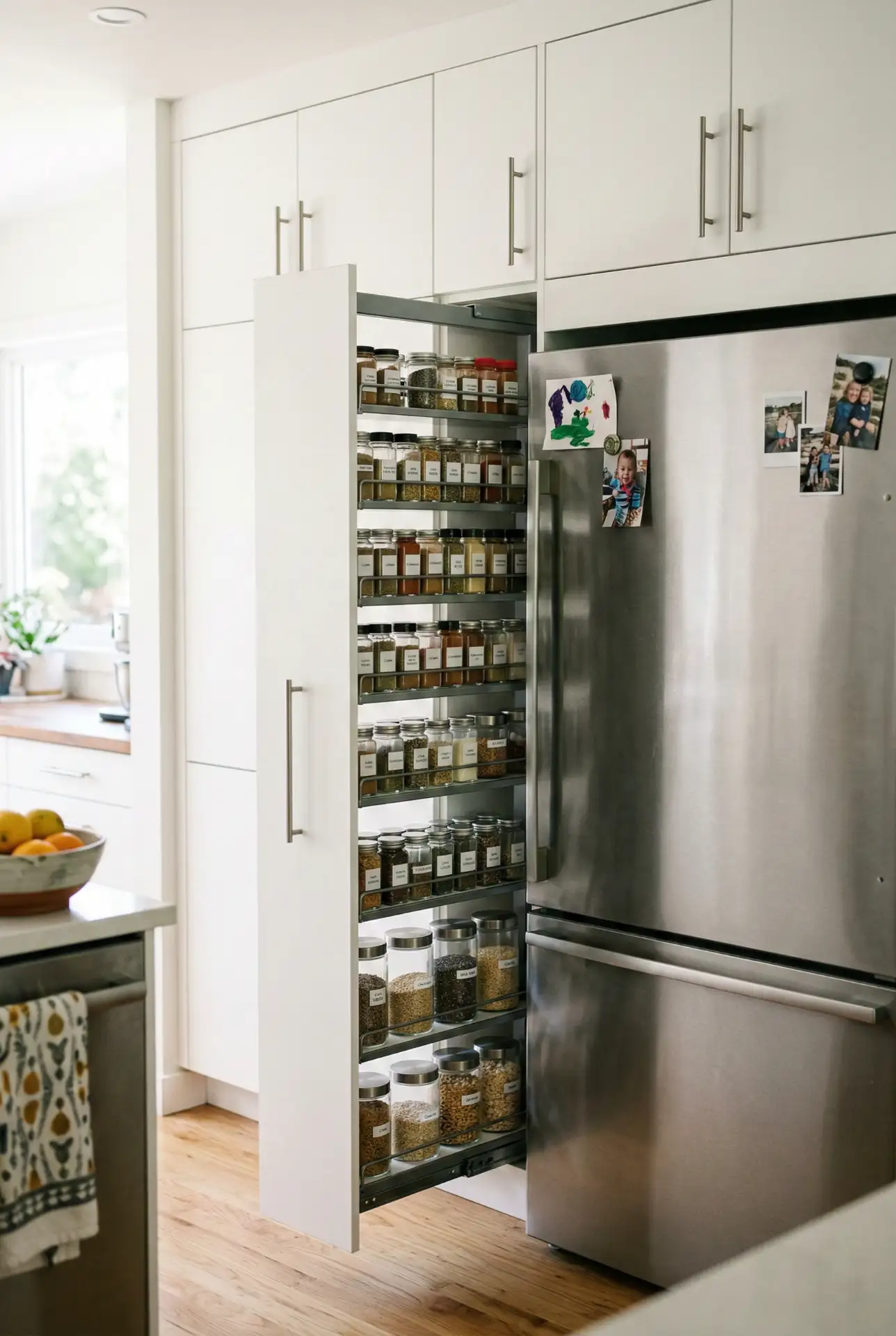 Pullout Pantry Wall Beside the Fridge 1