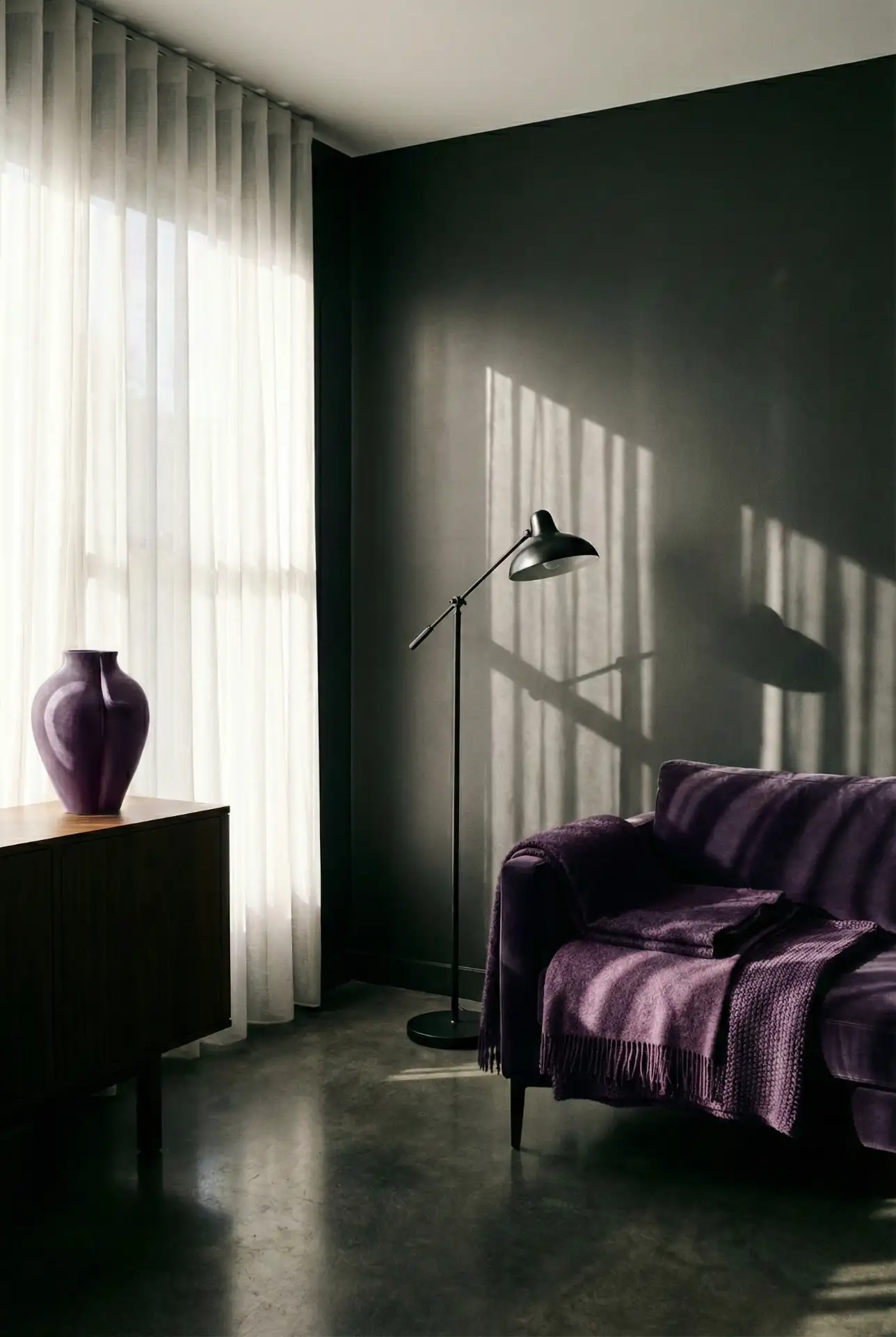 Purple And Grey With Velvet Texture And Depth 2