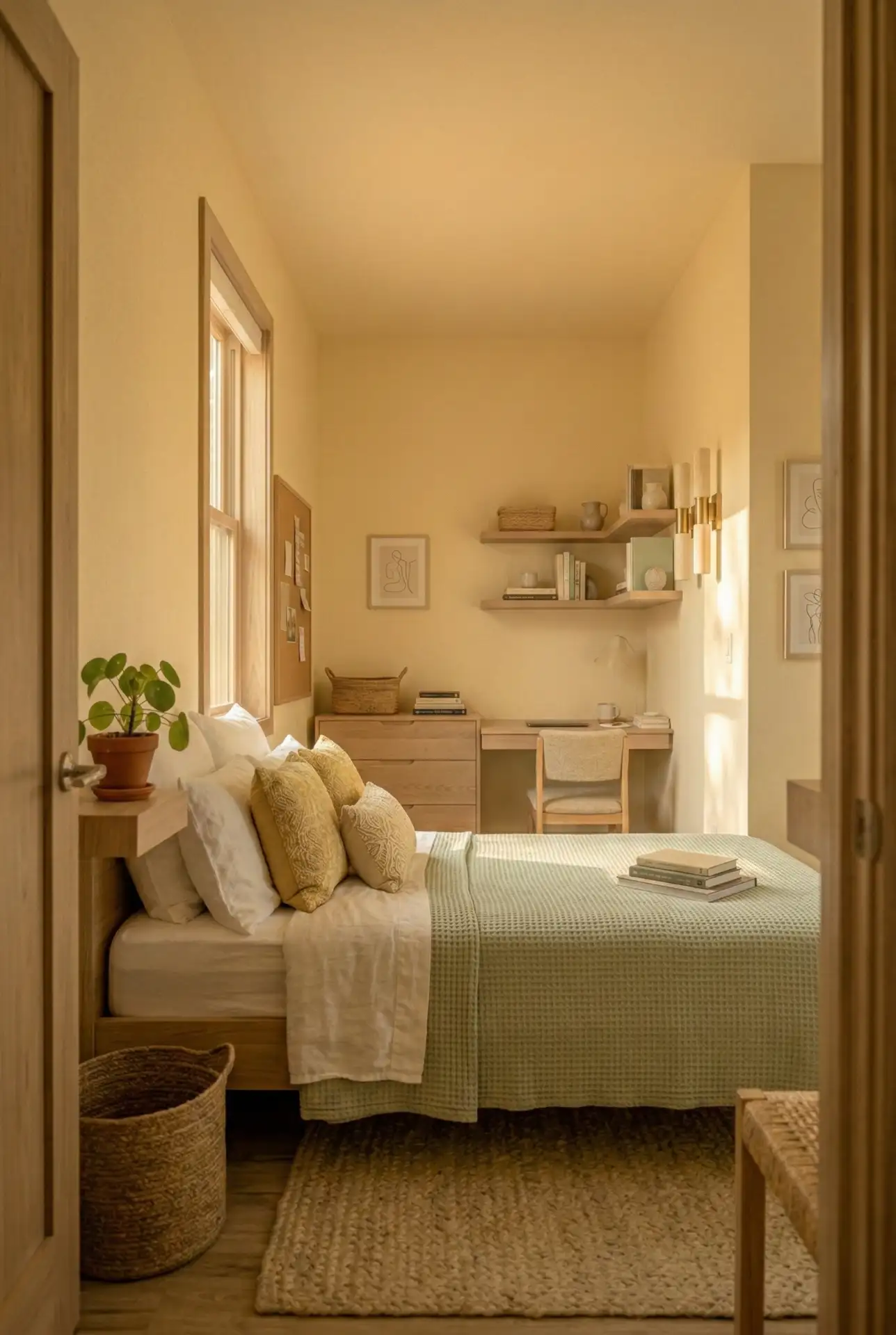 Queen Bed With A Wardrobe Bridge Wall 1
