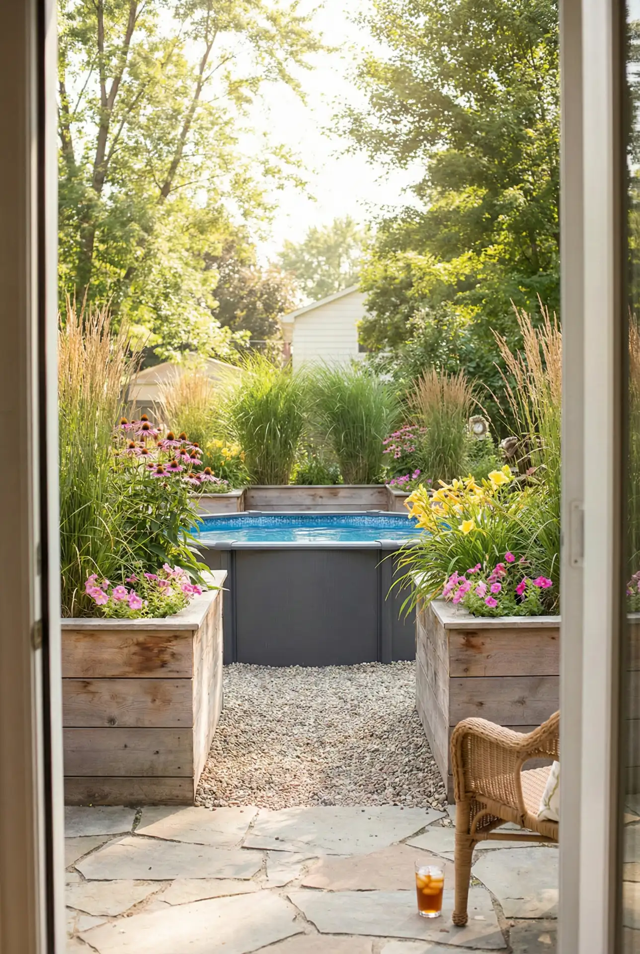 Raised Planter Border Pool Frame 1