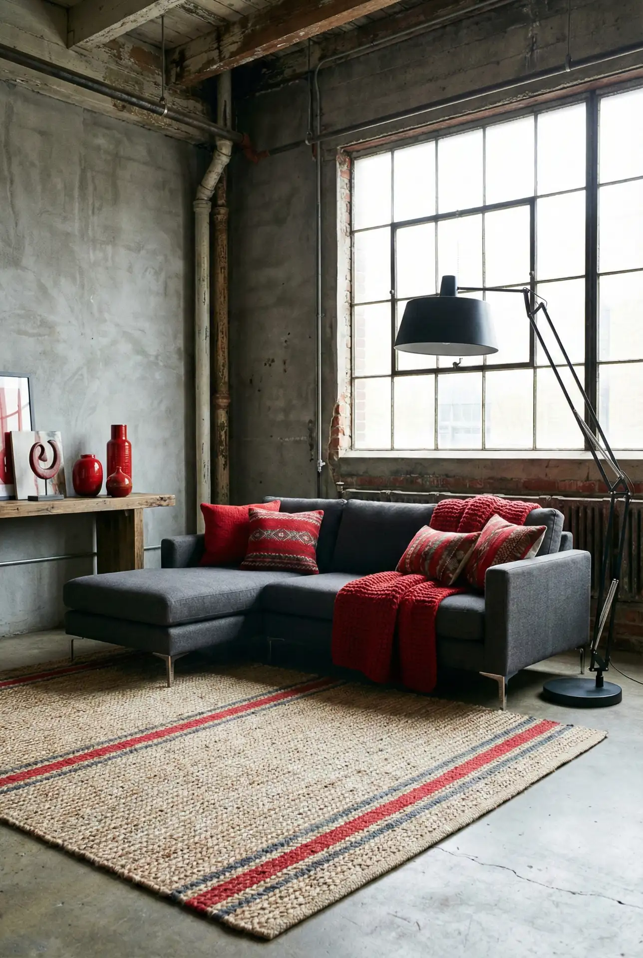 Red And Grey Urban Loft Mood 2
