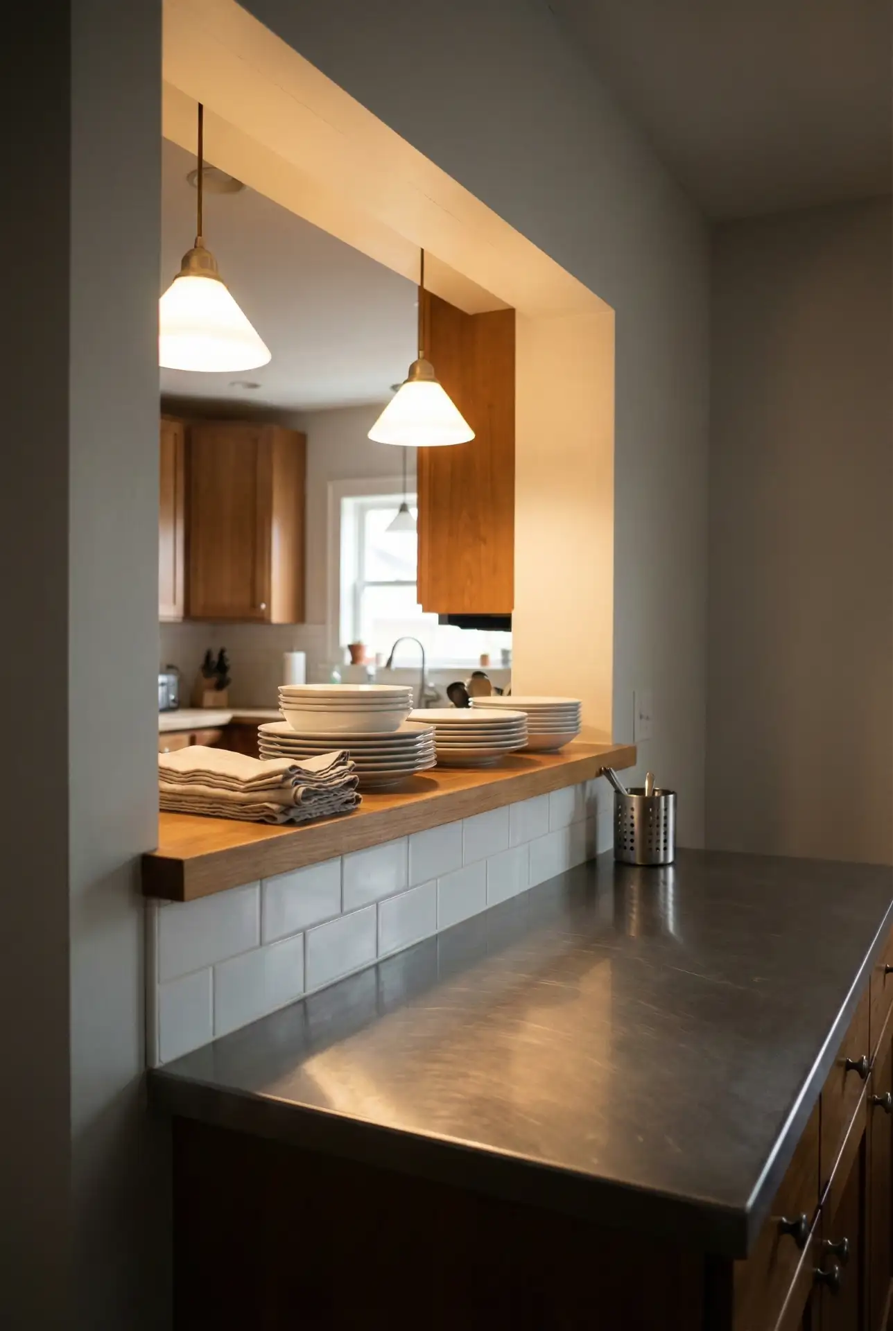 Restaurant-Inspired Home Kitchen With Service Counter 1