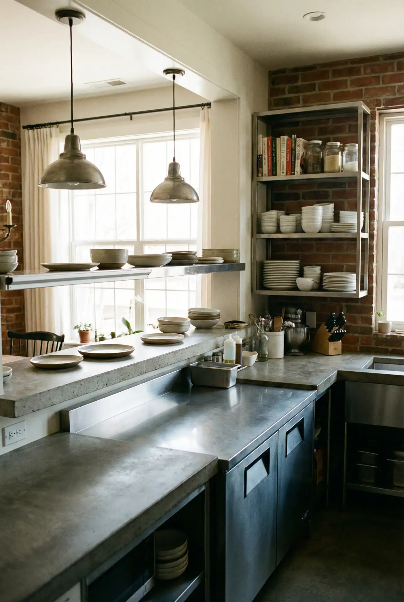 Restaurant-Inspired Home Kitchen With Service Counter 2