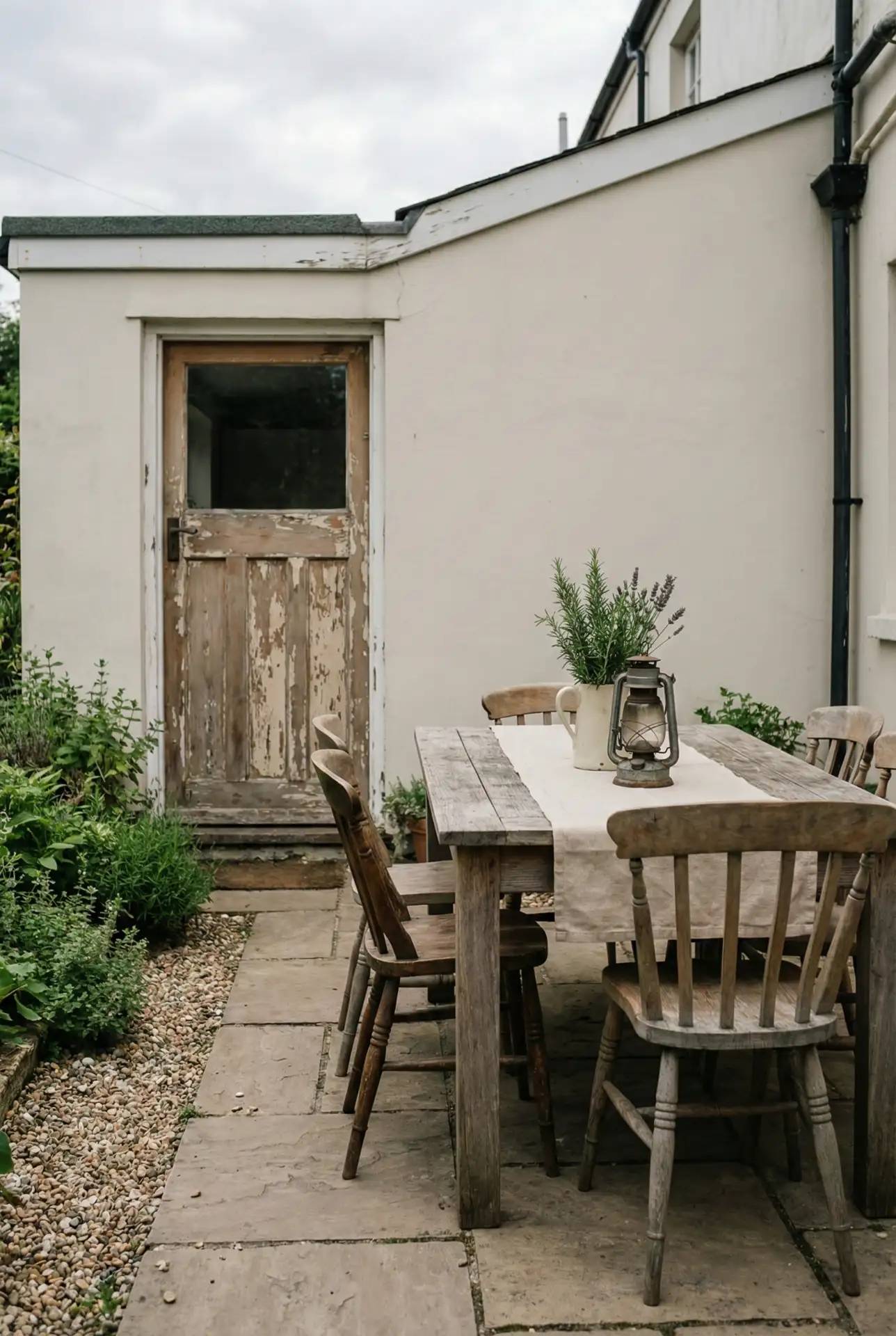 Rustic Back-Door Dining With Mix-And-Match Wood 2