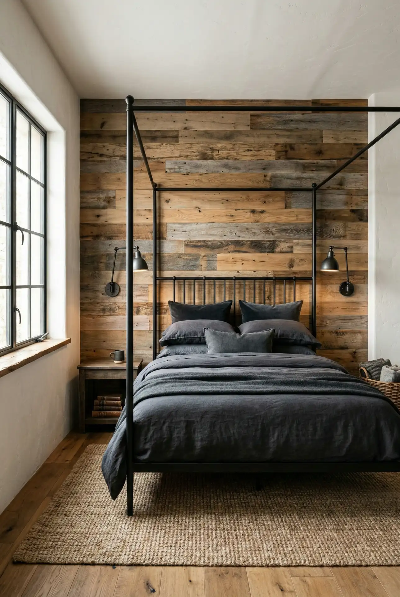 Rustic Black And Wood Contrast 1