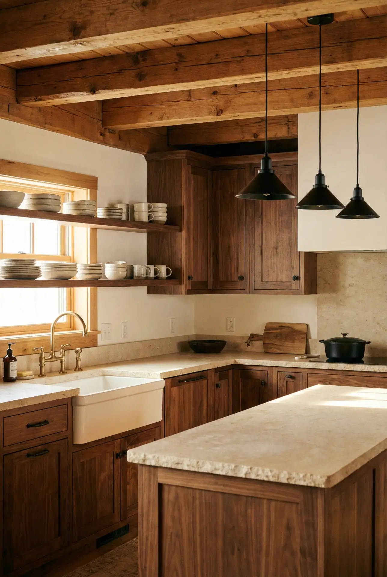 Rustic Cabin-Inspired Kitchen With Warm Wood 2