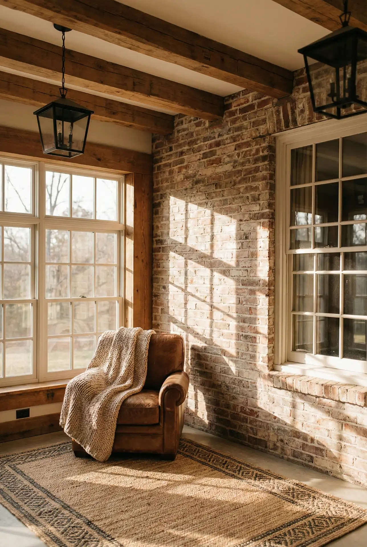 Rustic Cozy Retreat With Brick and Wood 2