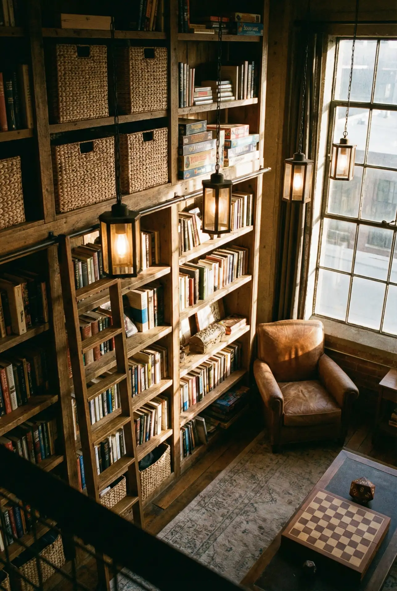 Rustic Library Loft For Bloxburg-Inspired Layouts 2