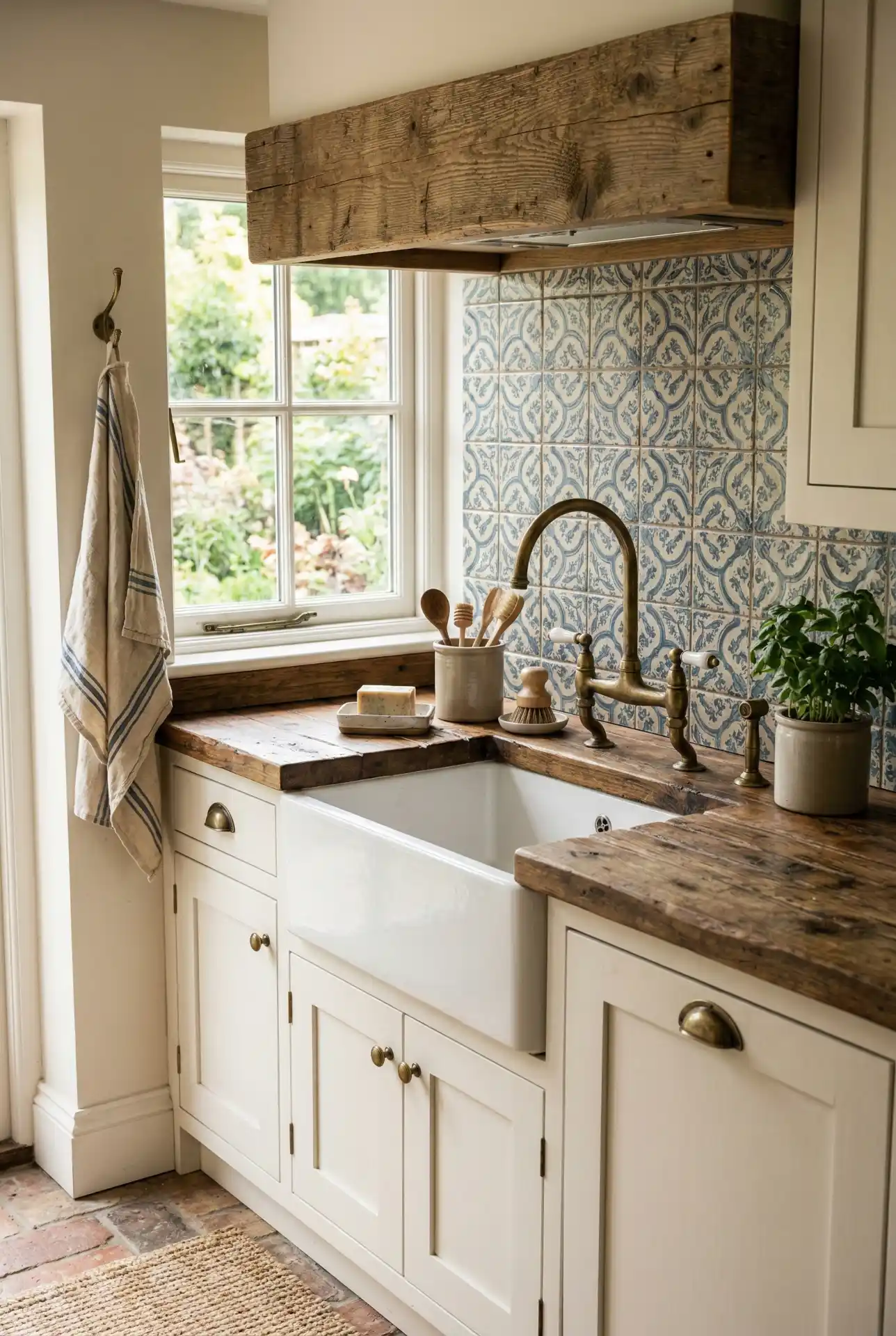 Rustic Wood Valance With A Tile Splash Moment 1