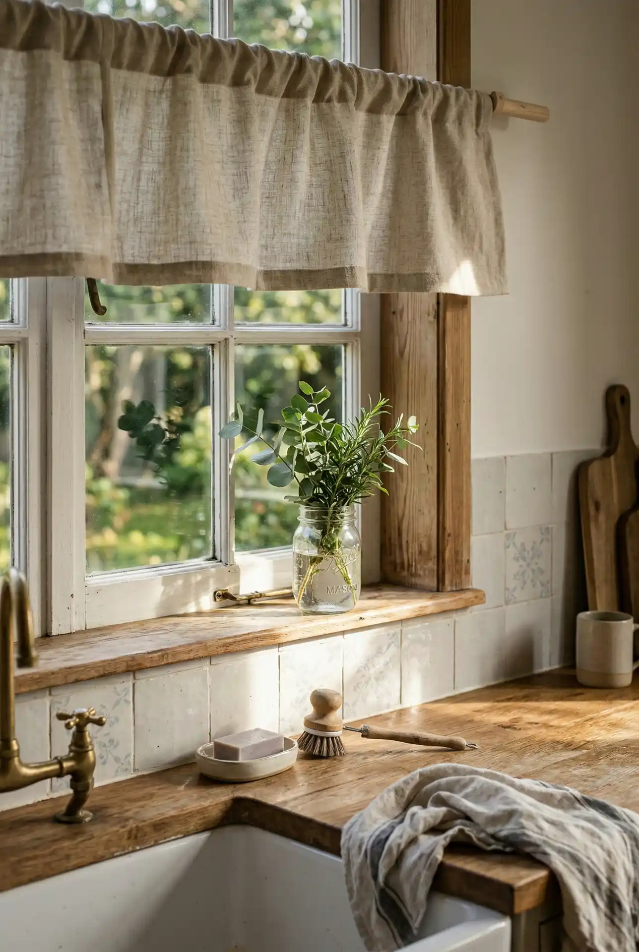Rustic Wood Valance With A Tile Splash Moment 2