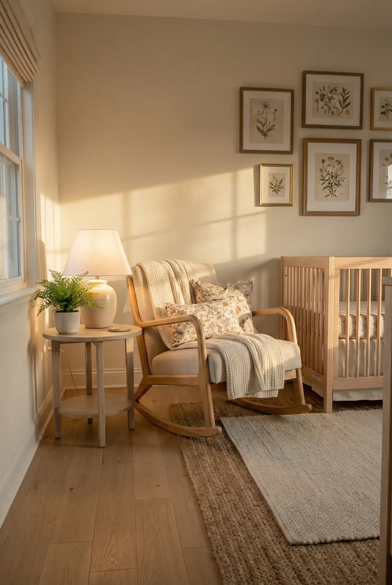 Sage Green Floral Cottage Nursery 1