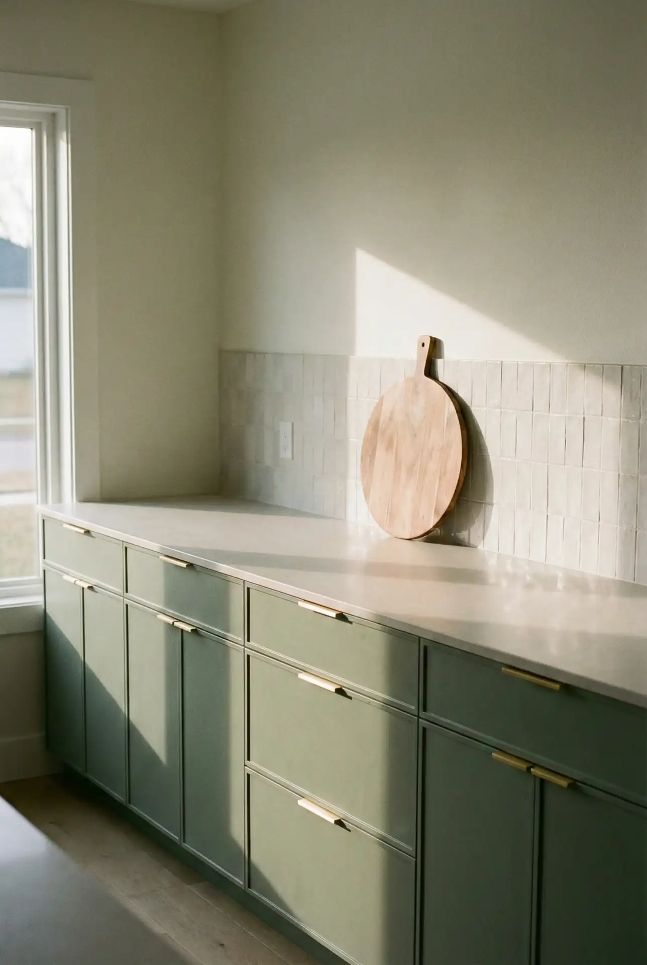 Sage Kitchen With Minimal Accessories And Clean Aesthetic 2