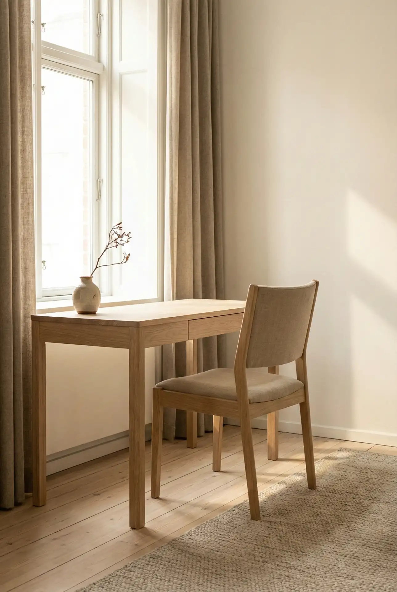 Scandinavian Light-Filled Corner With Natural Wood 1