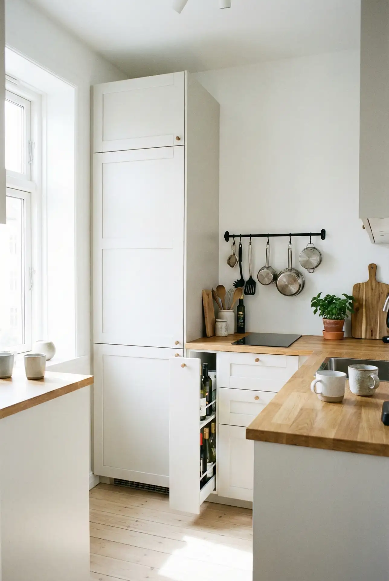 Scandinavian Tiny Kitchen With Clever Storage 1