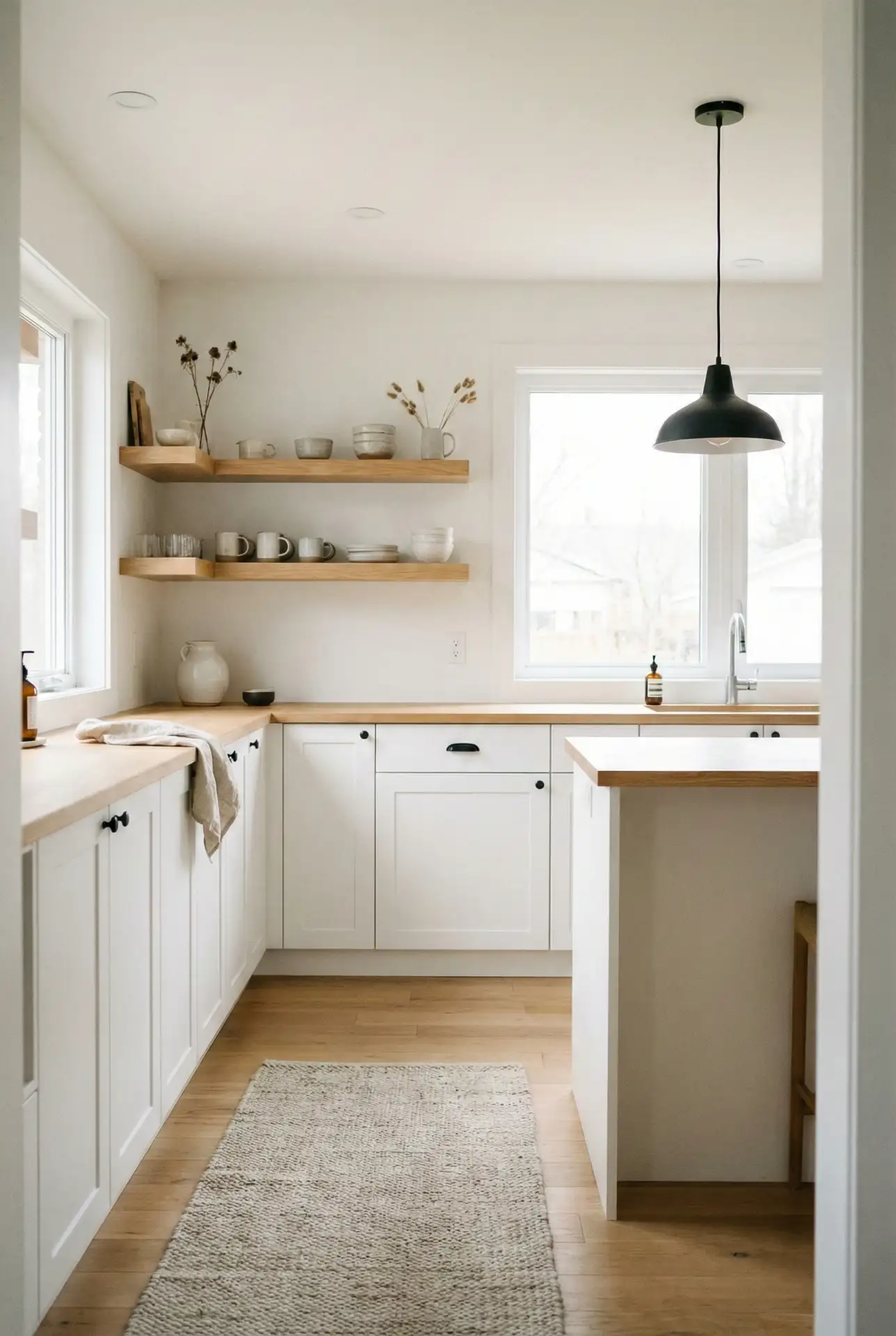 Scandinavian White Kitchen With Natural Light 1