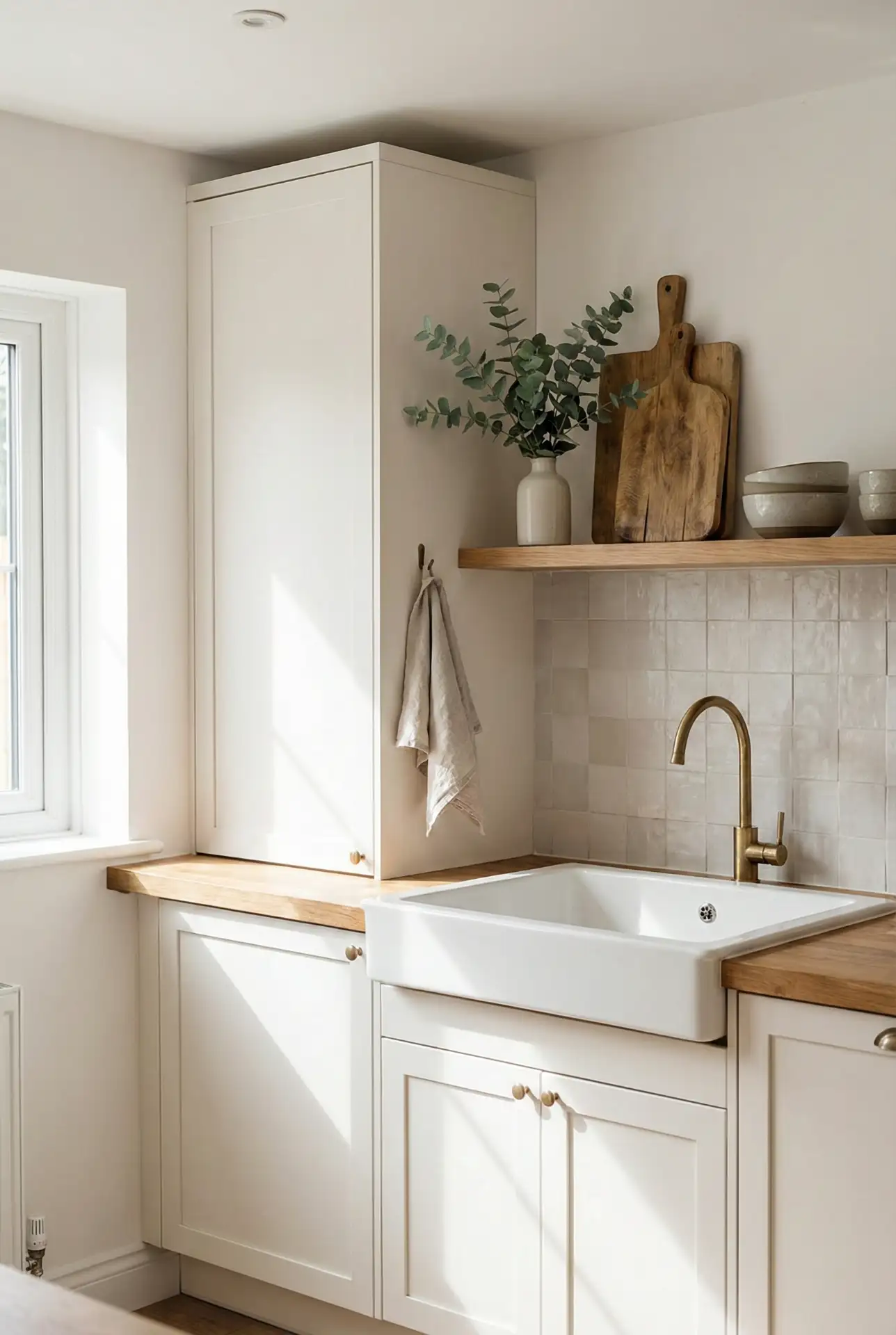 Scandinavian White Kitchen With Natural Light 2